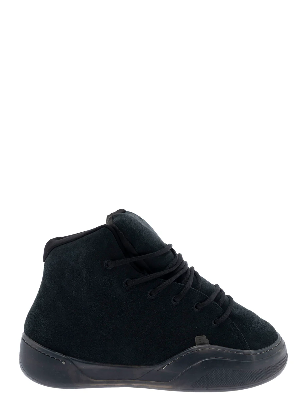Erl Sneaker Mid Vamp with Logo Lettering on the Tongue in Black Suede for Men Cow Leather