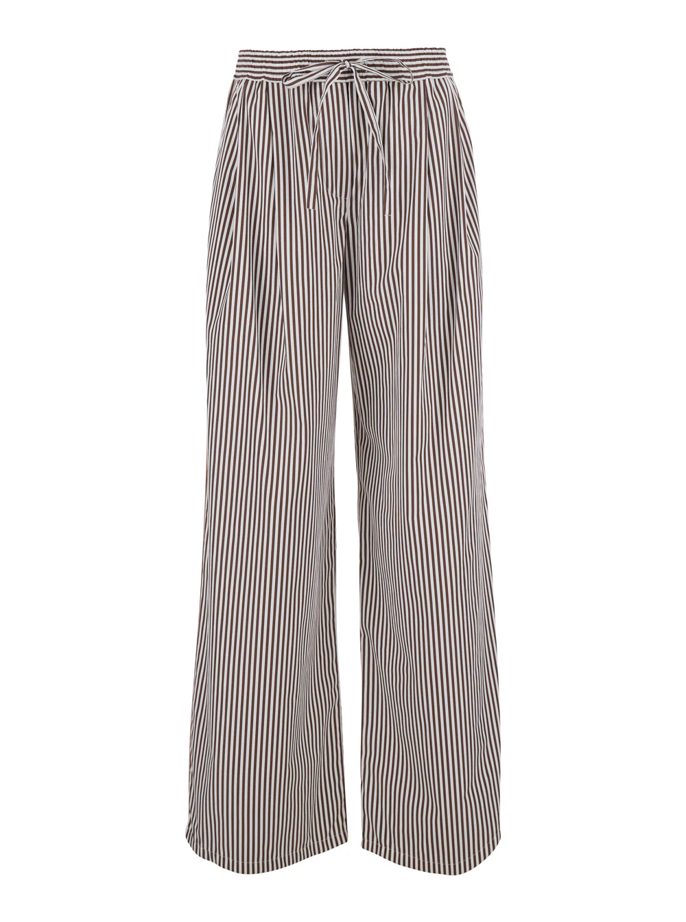 Dolce & Gabbana Brown Mens Striped Pants In Tech Fabric Trousers