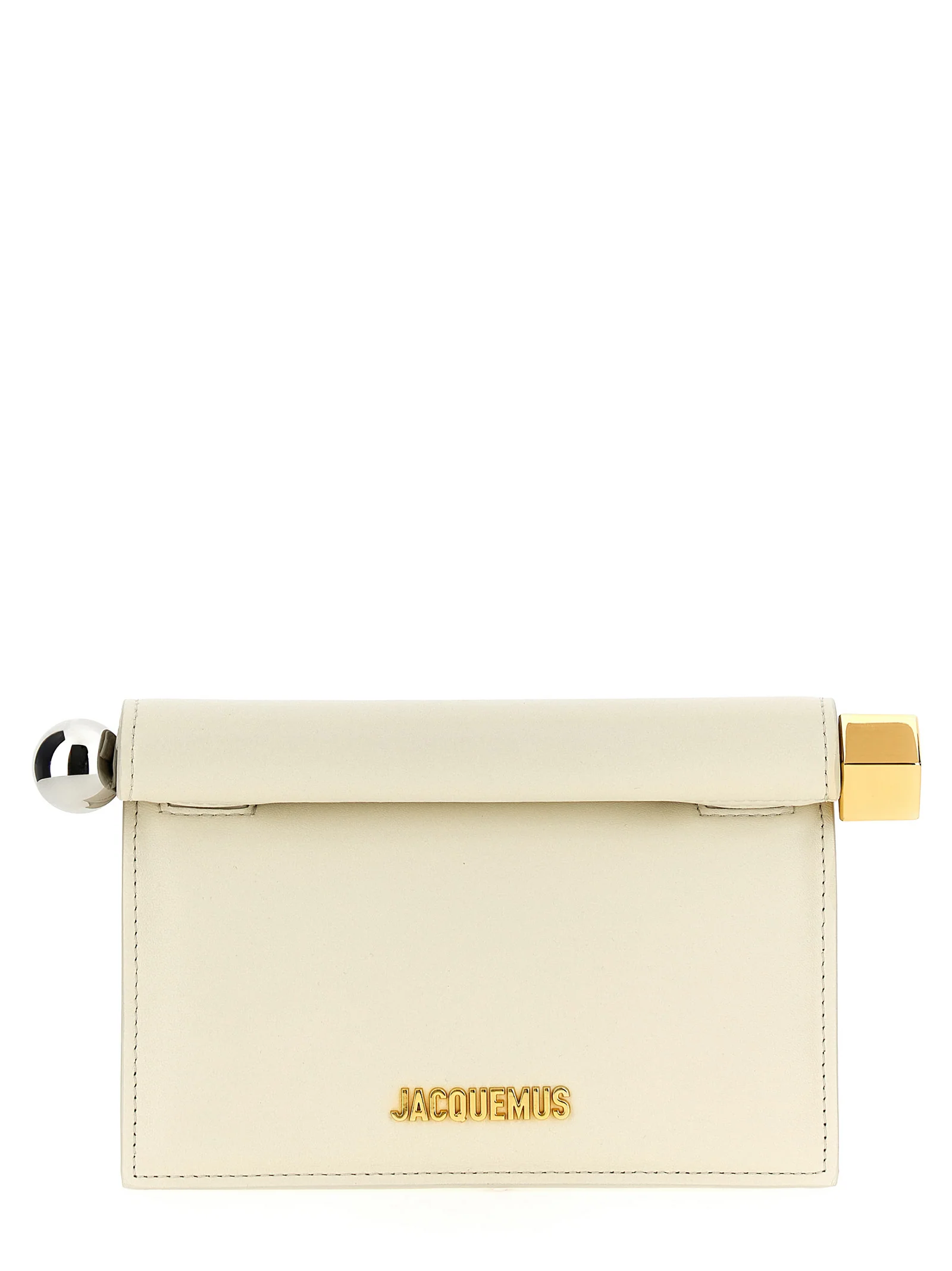 Jacquemus La Petite Pochette Rond Carré clutch White Lamb Leather (ovis Aries)