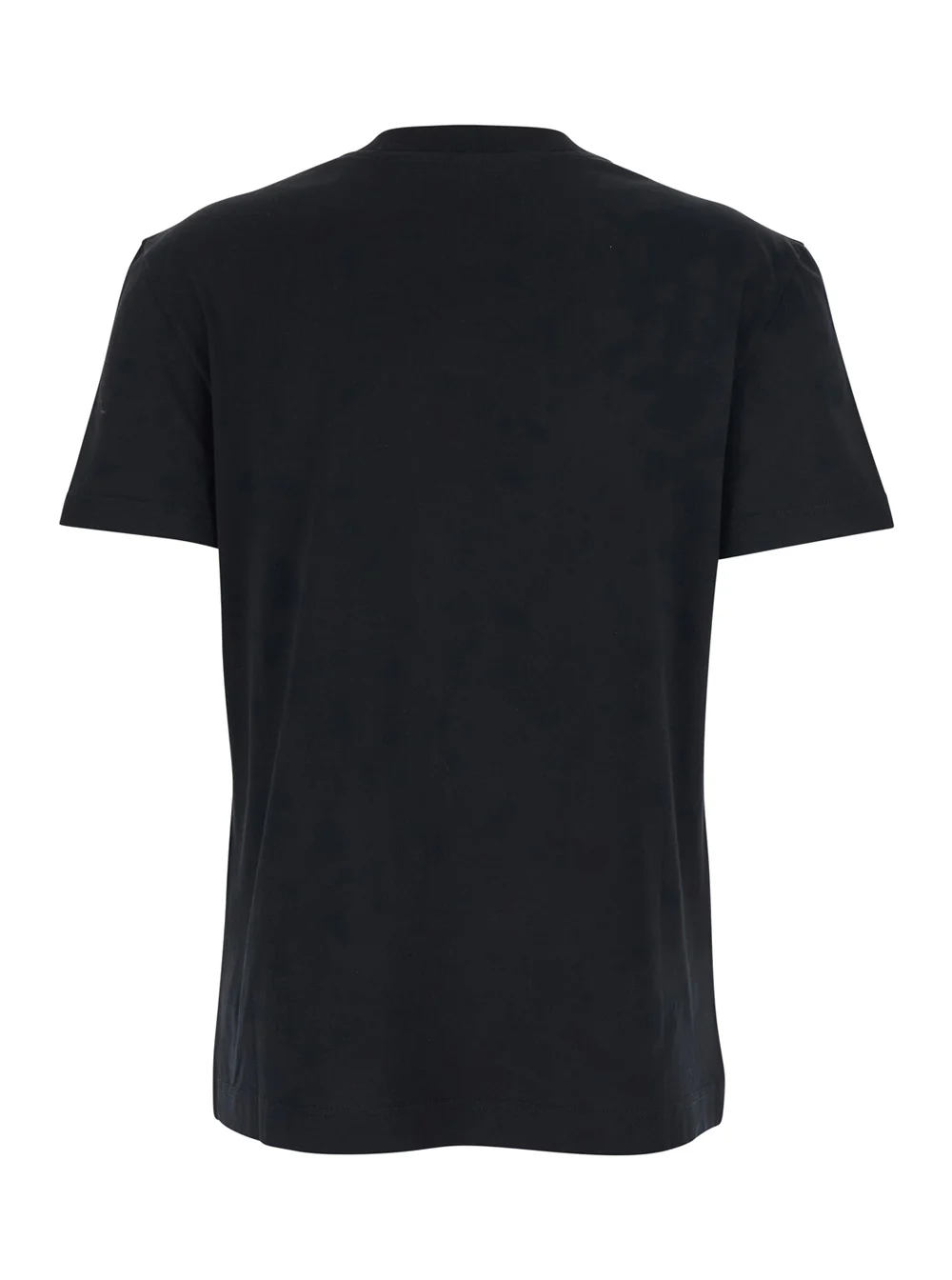 Dolce & Gabbana Black T-Shirt with Logo Embroidery and Beads on the Front in Cotton for Women Tshirts Polo Shirts