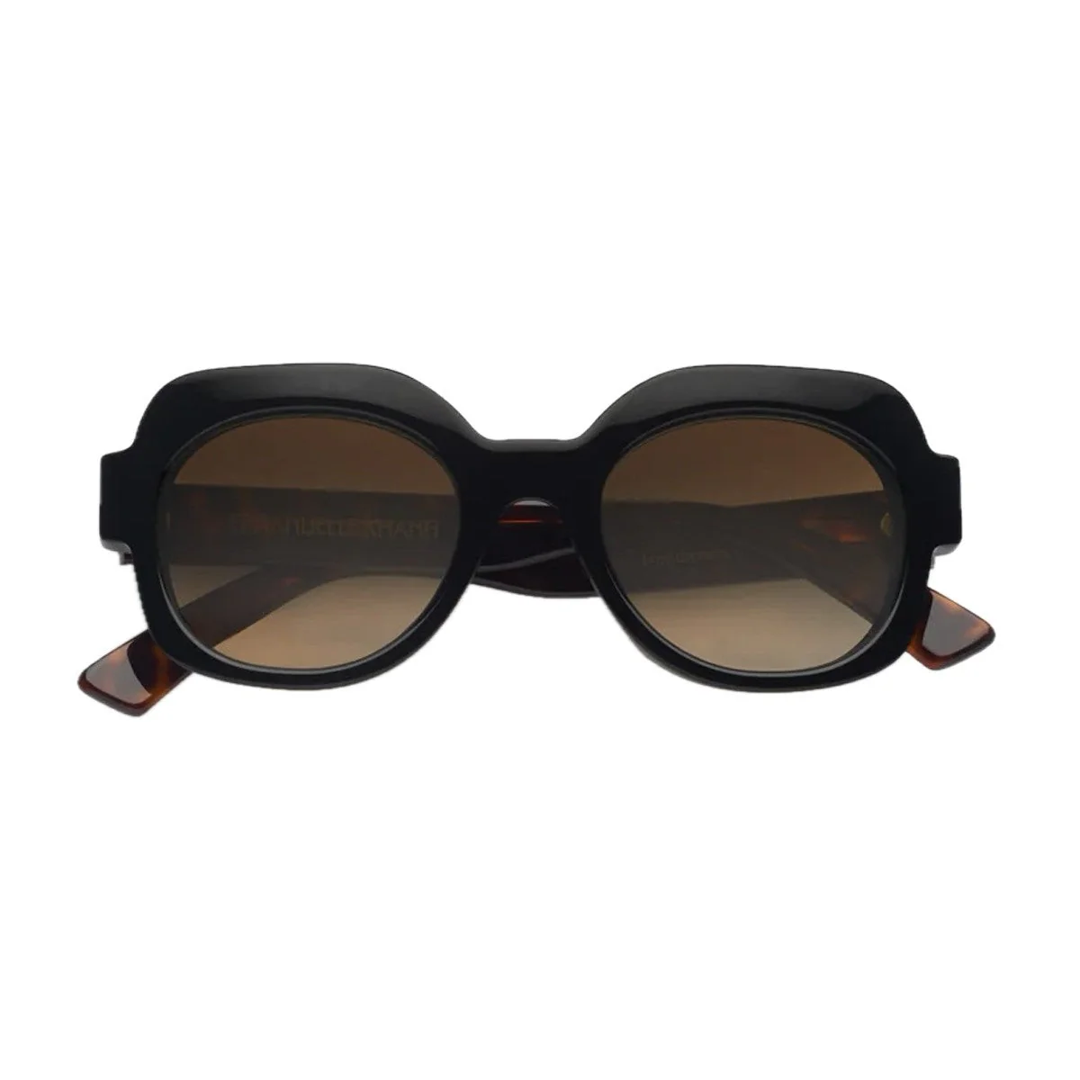 Emmanuelle Khanh Satin Black Tortoiseshell Bio-naylon Sunglasses