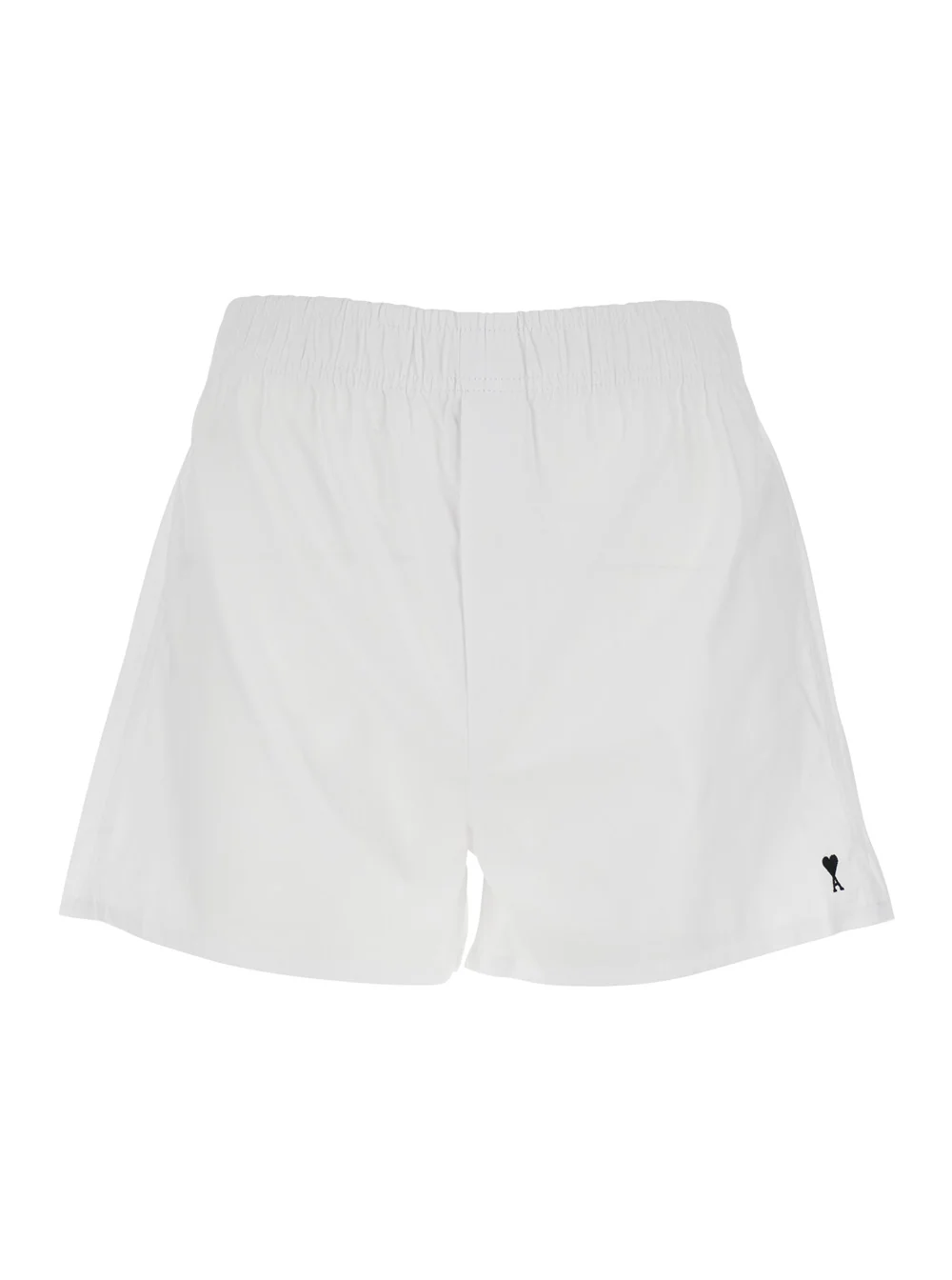 AMI Paris white Shorts with elasticated waist and ADC logo on the front in cotton for men Bermuda