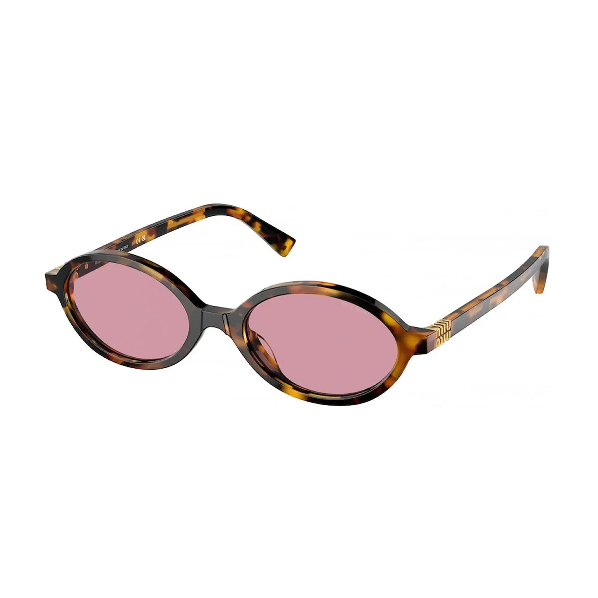 Miu Miu Miu 0mu 04zs Brown Acetato Sunglasses