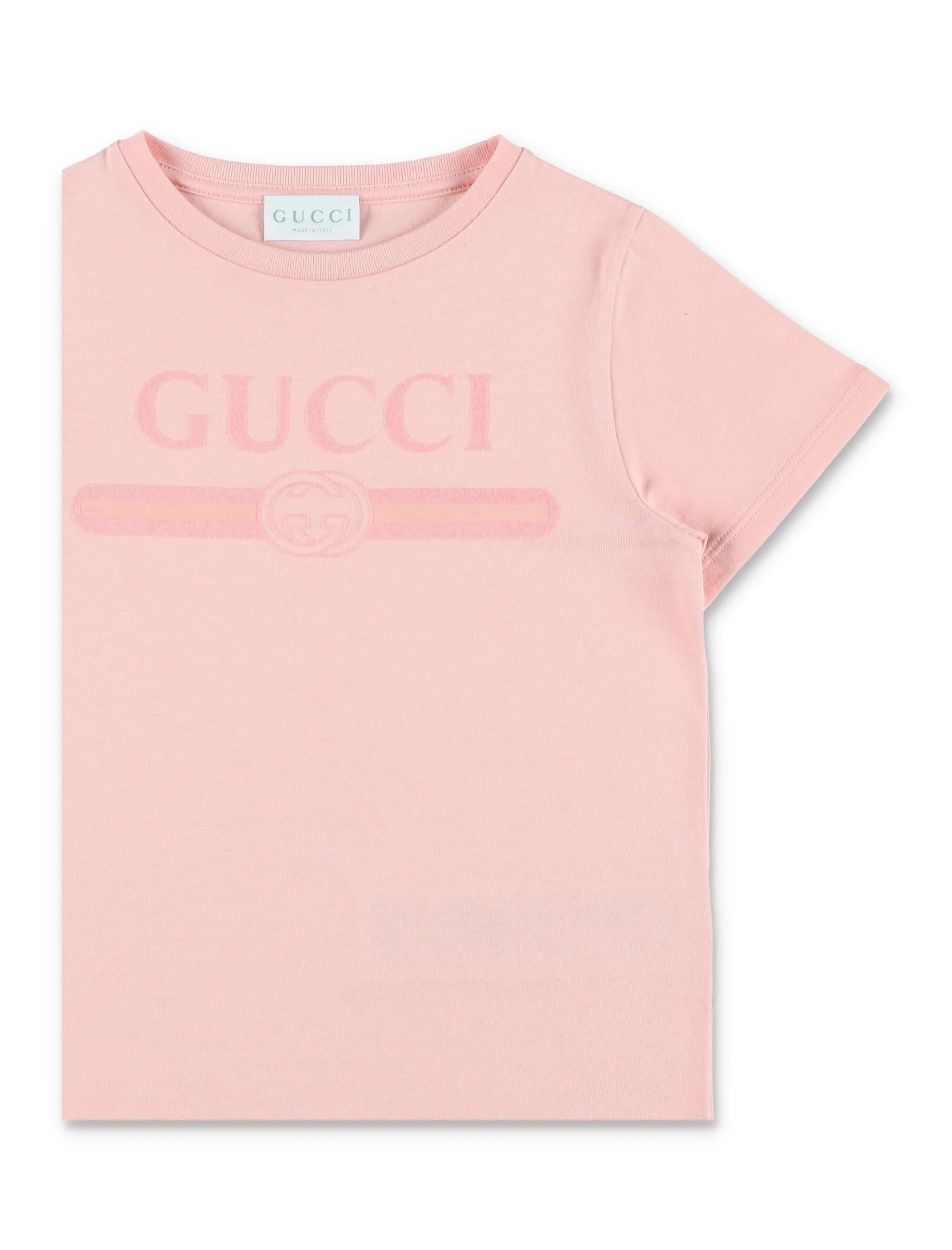 Gucci kids cotton logo T-shirt Smooth Pink