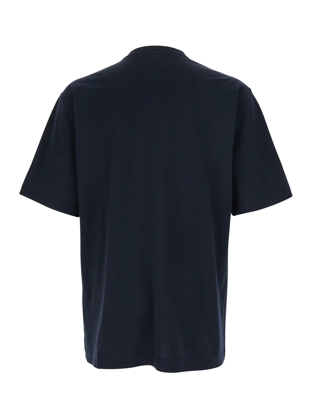 Dolce & Gabbana Blue T-Shirt with Logo Embroidery on the Front for Men Blu Cotton Tshirts And Polo Shirts