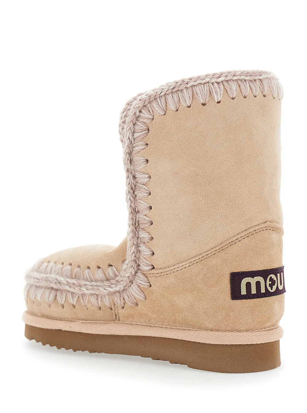 Mou Kids Eskino Pink Ankle Boots in Patent Suede Girl Sheep