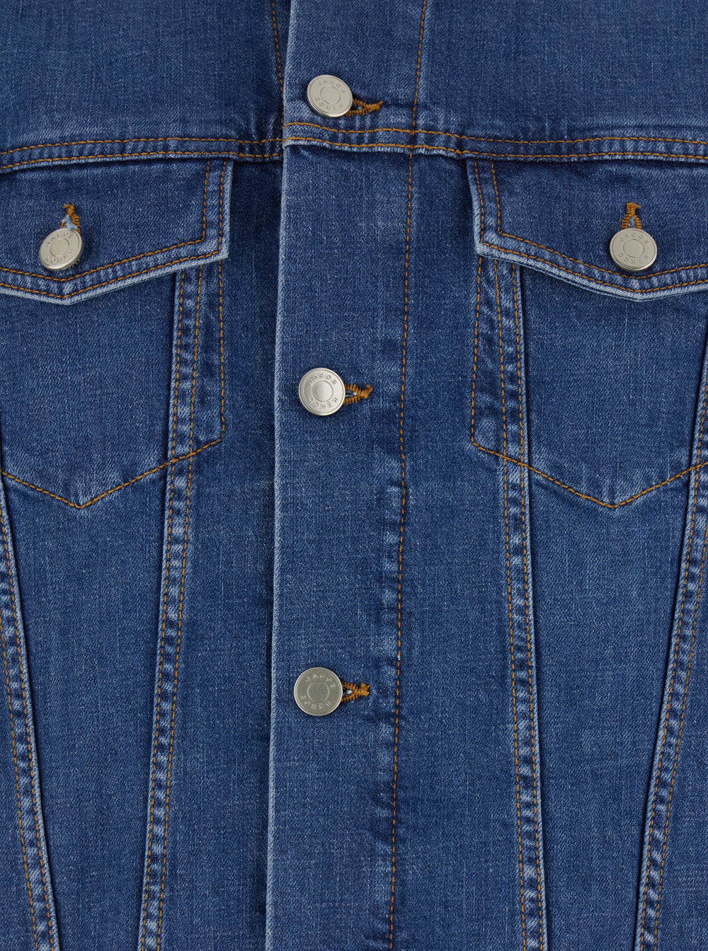 Jacob Cohen Blue Jacket with Classic Collar and Logo Patch on the Rear in Denim Man Blu Cotton Elastane Outerwear Jacob Cohen Blue Jacket with Classic Collar and Logo Patch on the Rear in Denim Man Blu Cotton Elastane Outerwear
