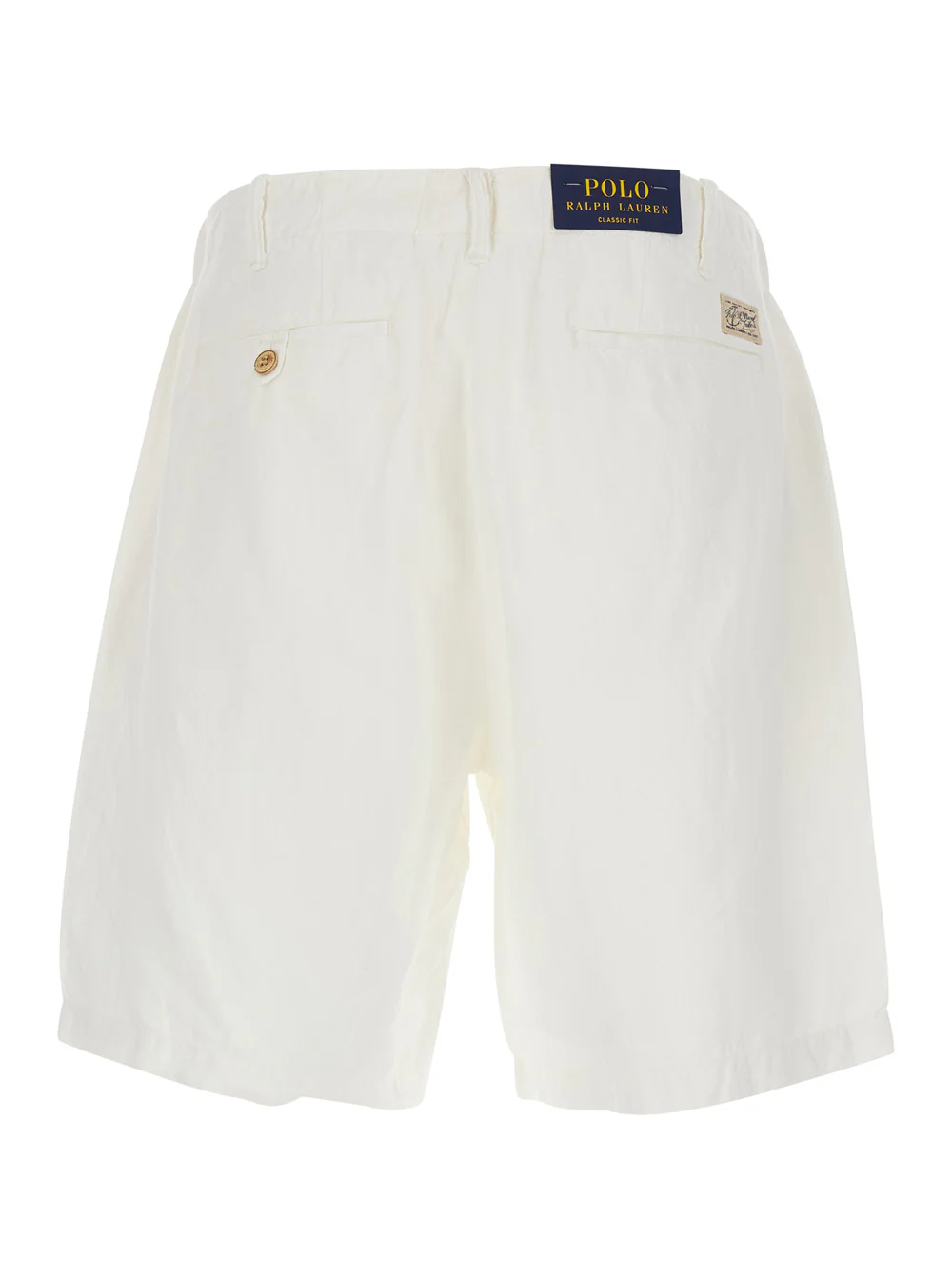 Polo Ralph Lauren White Bermuda Shorts In Linen for Men And