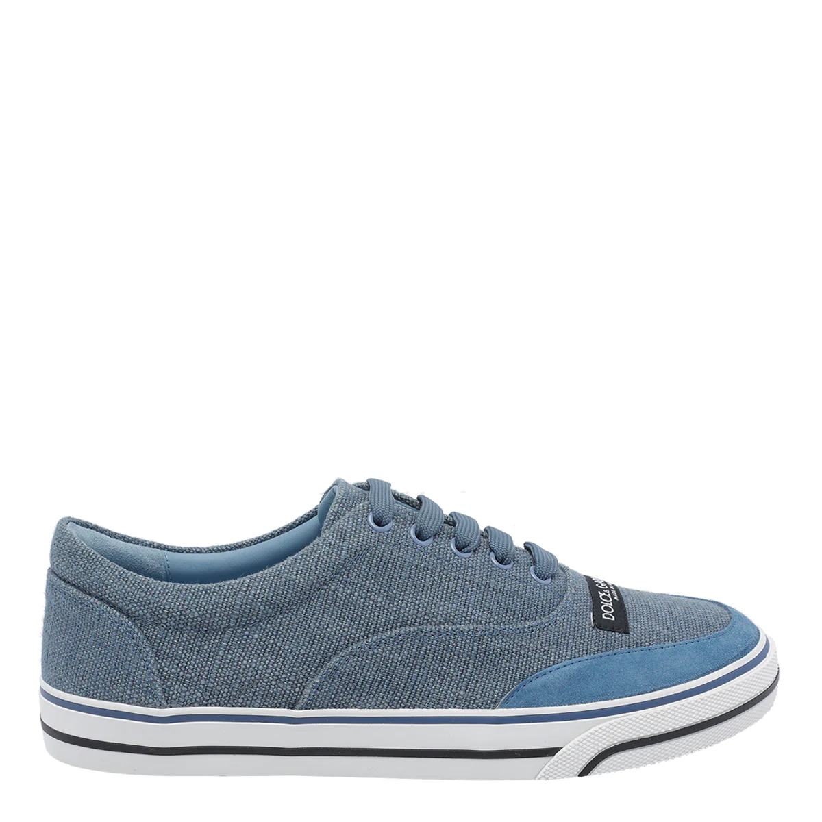 Dolce & Gabbana Sneakers Blue Fabric And Suede/rubber Sole