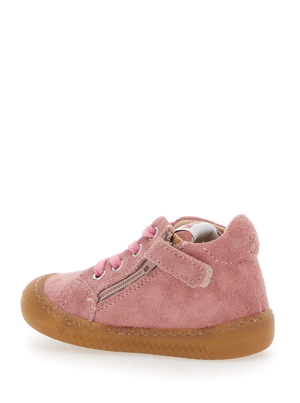 Pom D'Api Kids Pink Sneaker With Logo Printed On The Tongue Rubber Girl