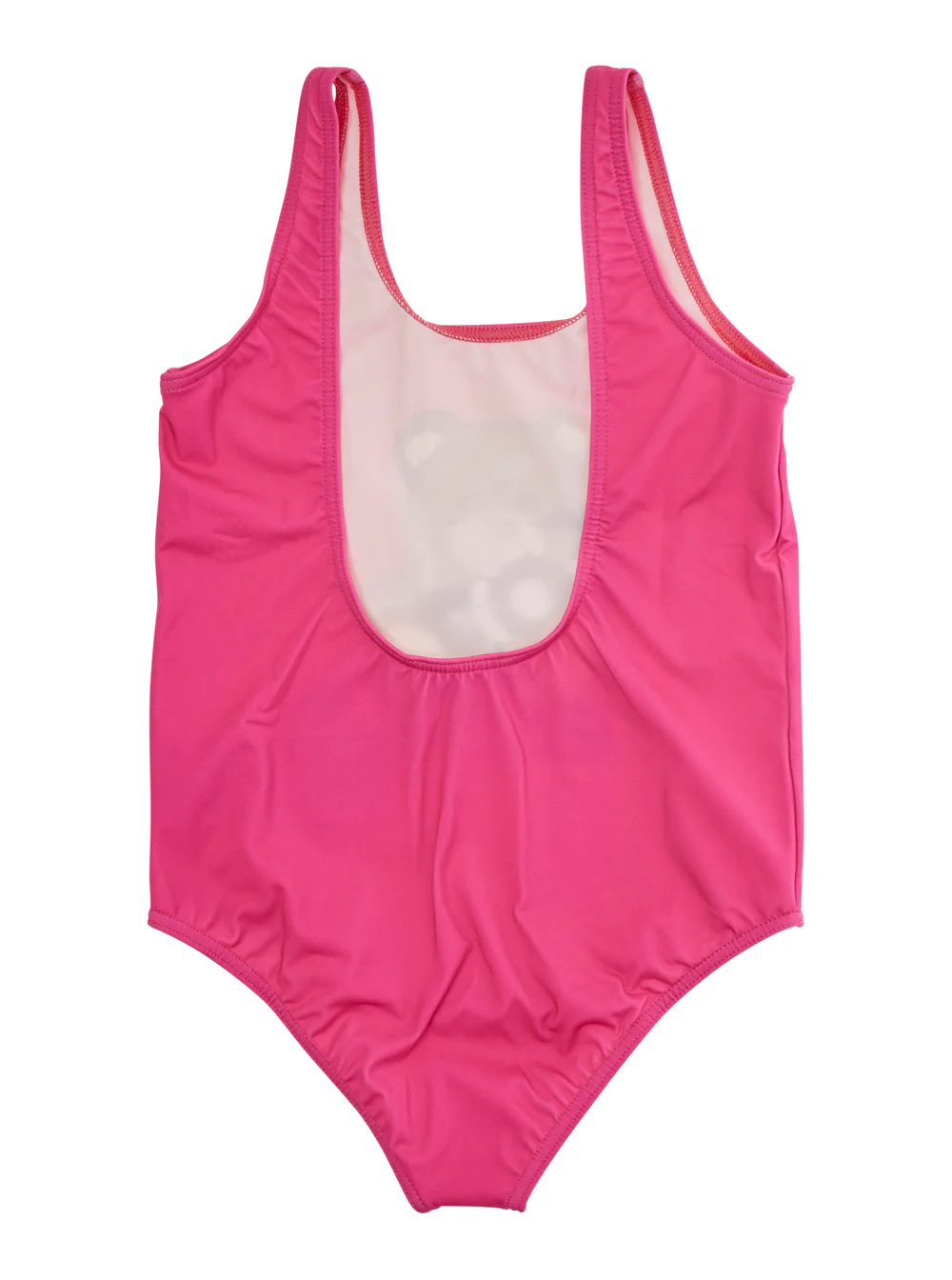 Moschino Kids Pink Swimsuit With Teddy Bear Print On The Front Tech Fabric Girl Polyester Elastan Beachwear