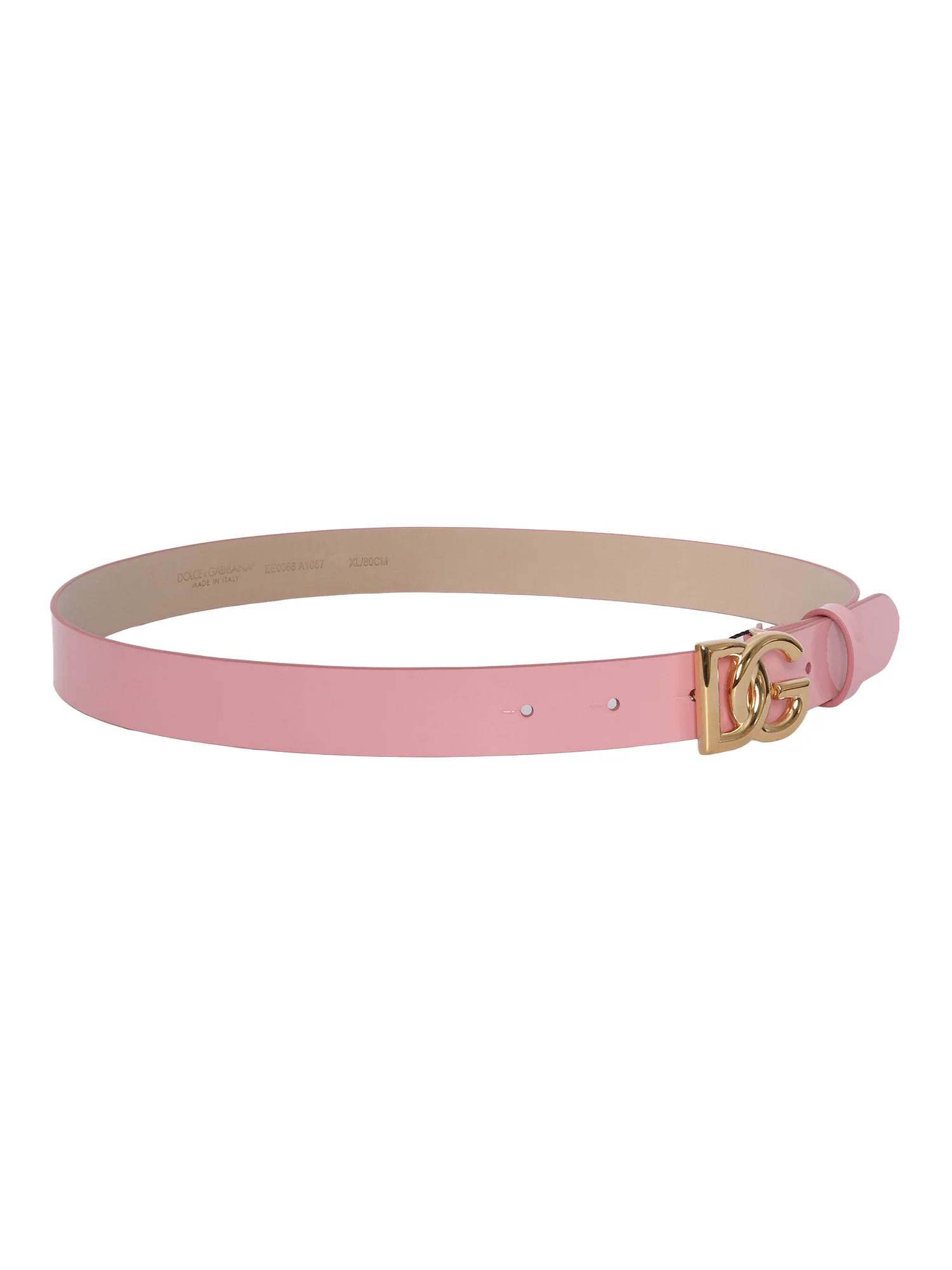 Dolce & Gabbana Junior LOGO BELT Pink Calf Leather