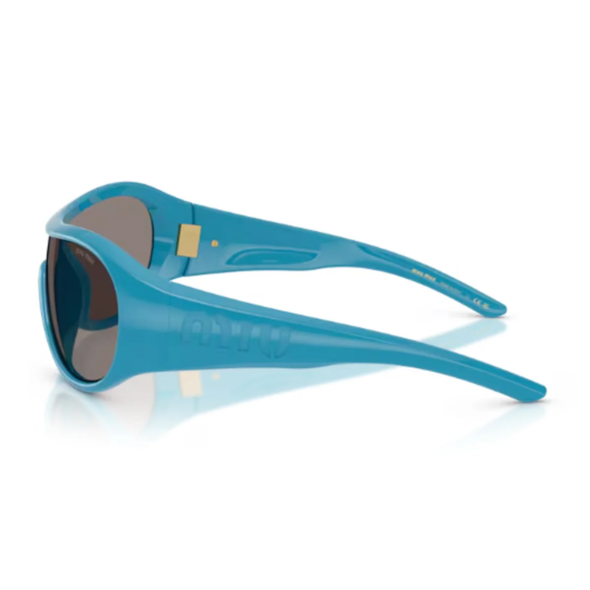 Miu Miu Miu 0mu B14su Fashion Show Turchese Iniettato Occhiali Da Sole