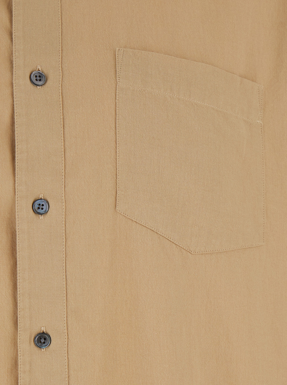 Sunflower Stable Beige Shirt with Classic Collar and Dropped Shoulders in Linen Blend Man Blouses