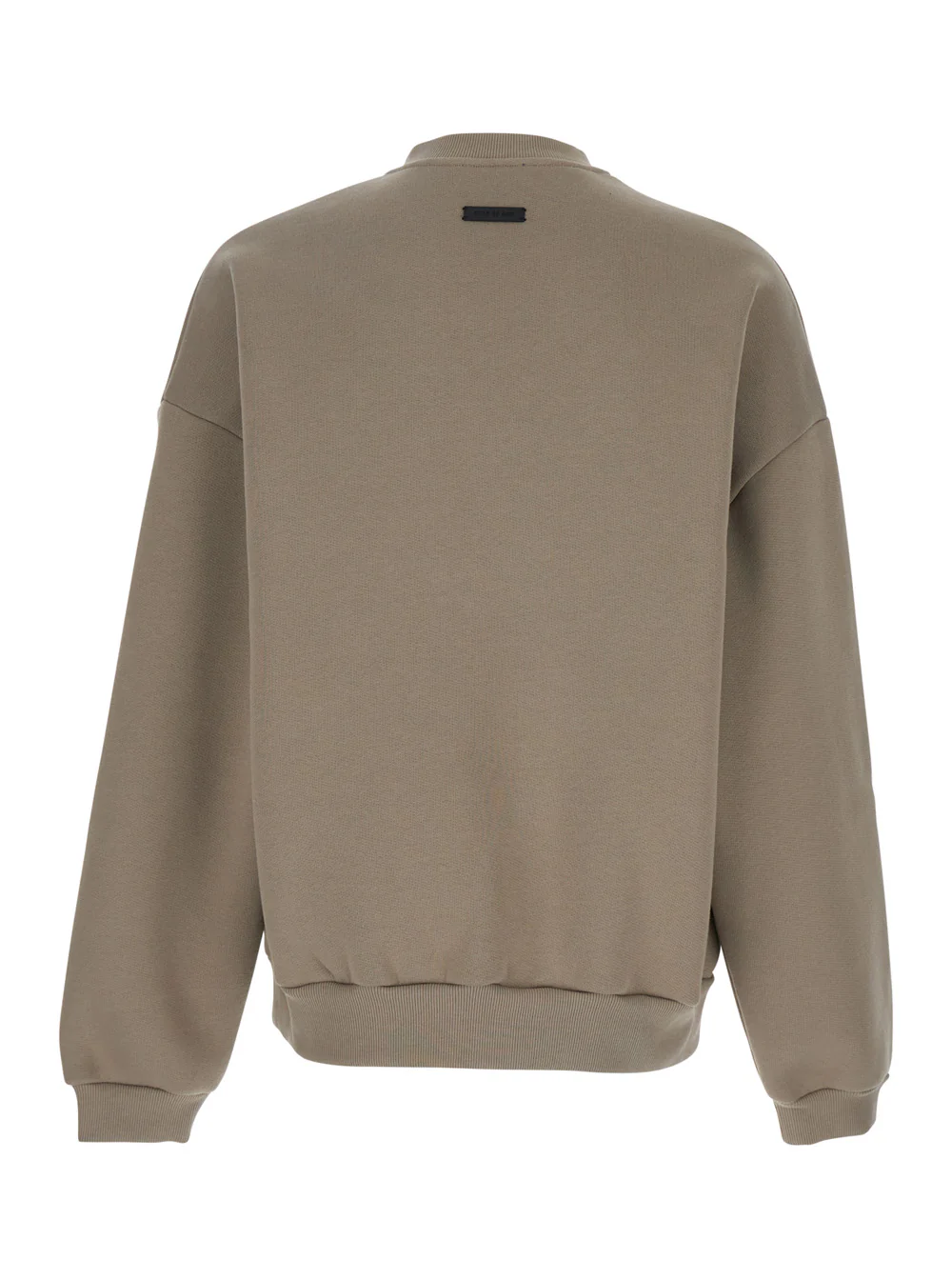 Fear Of God Eternal Beige Crewneck T-Shirt with Dropped Shoulders and Tonal Embroidery on the Front in Cotton Blend Man Polyester Sweatshirts