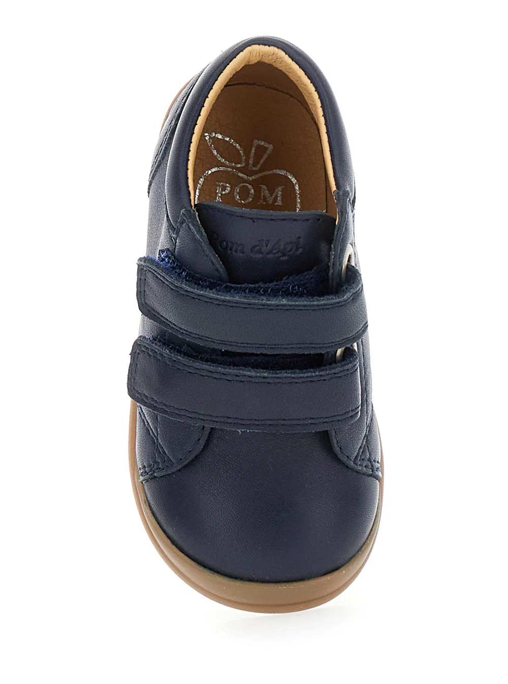 Pom D'Api Kids Blue Sneaker with Logo Printed on the Tongue in Rubber Boy Blu