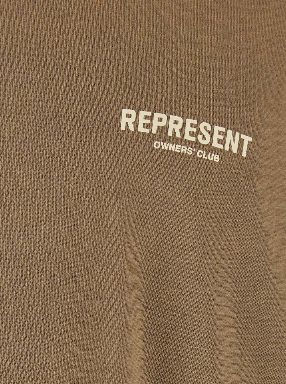 Represent Brown T-Shirt with Logo on the Front and Maxi Back in Cotton for Men Tshirts Polo Shirts