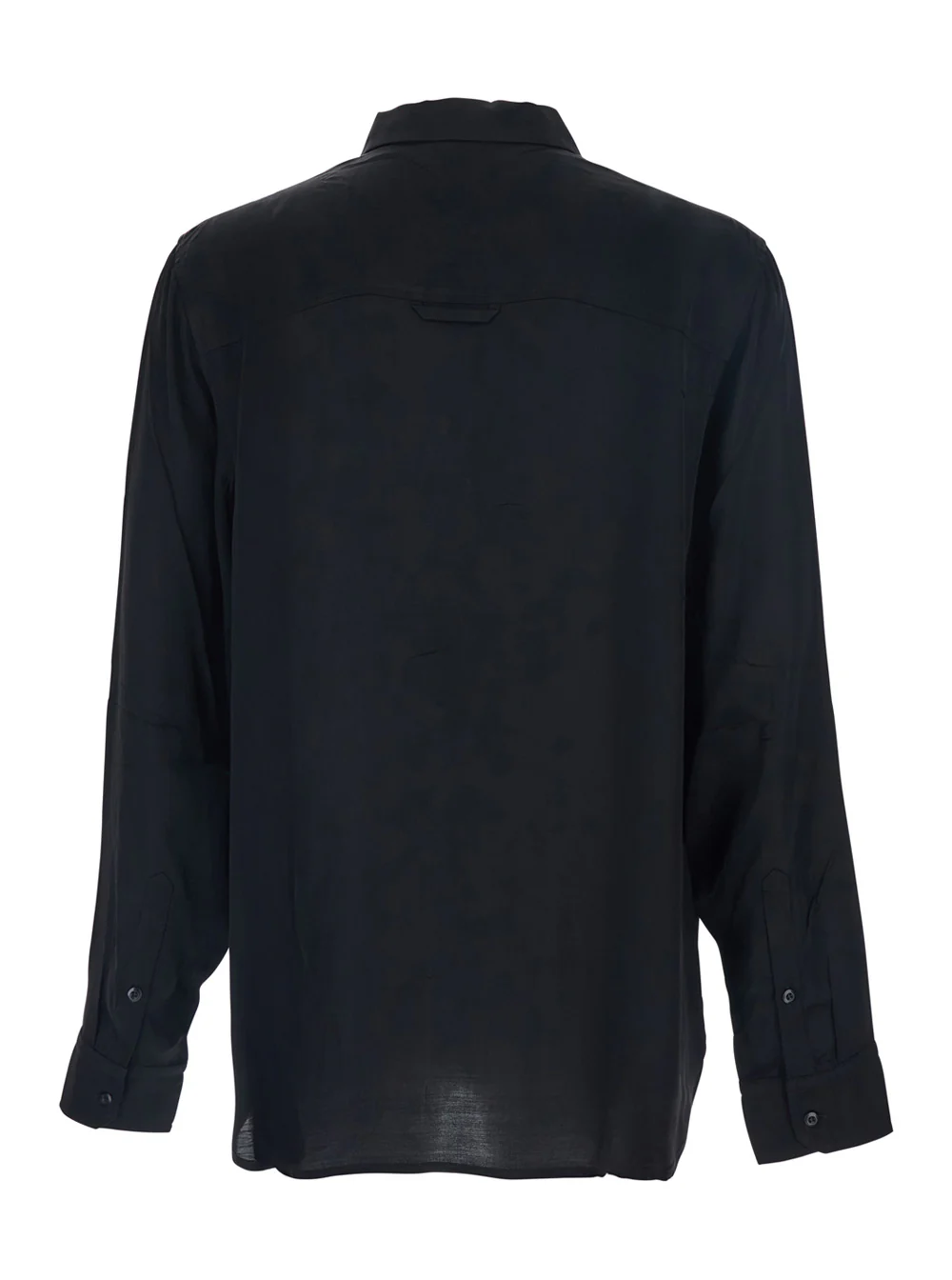 Won Hundred Adriel Black Shirt with Classic Collar in Viscose Blend Man Rayon And Blouses