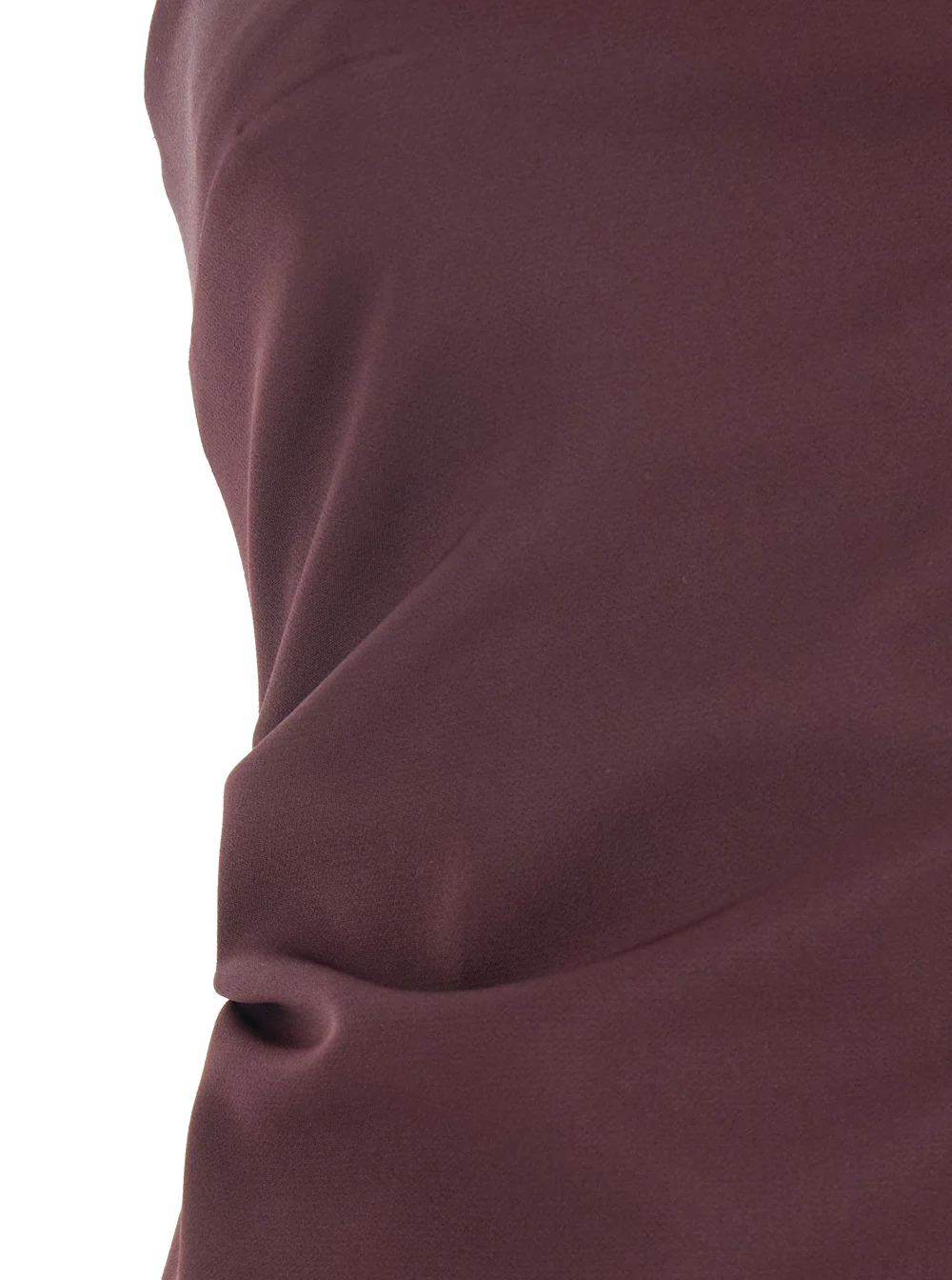 Plain Bordeaux Bustier Dress in Tech Fabric Woman Polyester Elastane Long