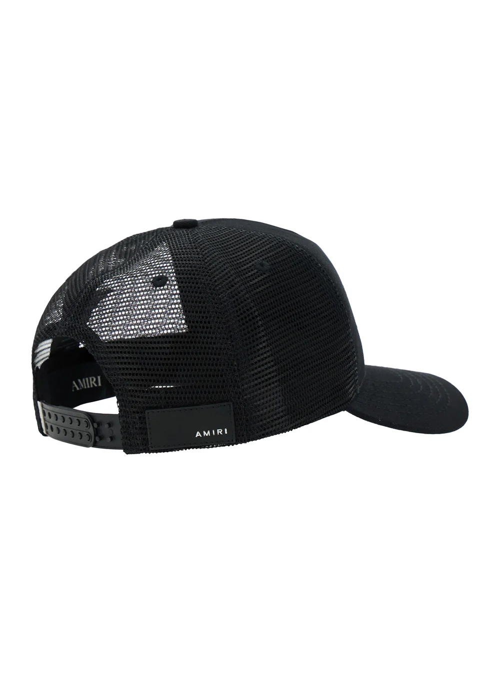 Amiri Black Hat With Leather Logo And Gloves