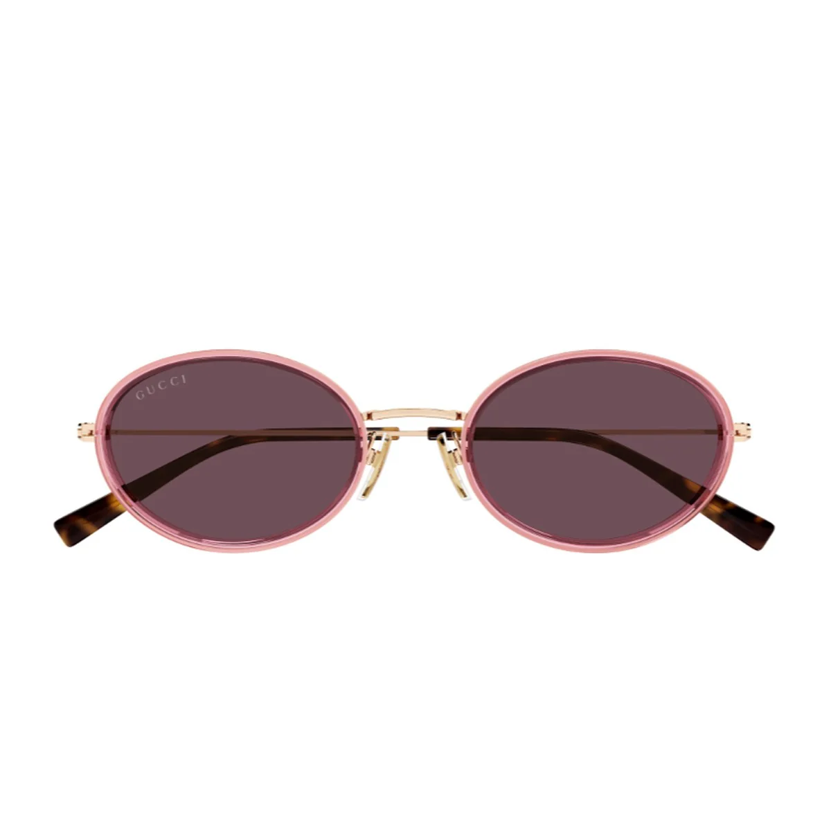 Gucci Gg1980s Linea Emblem Pink Gold Iniettato/metallo Sunglasses