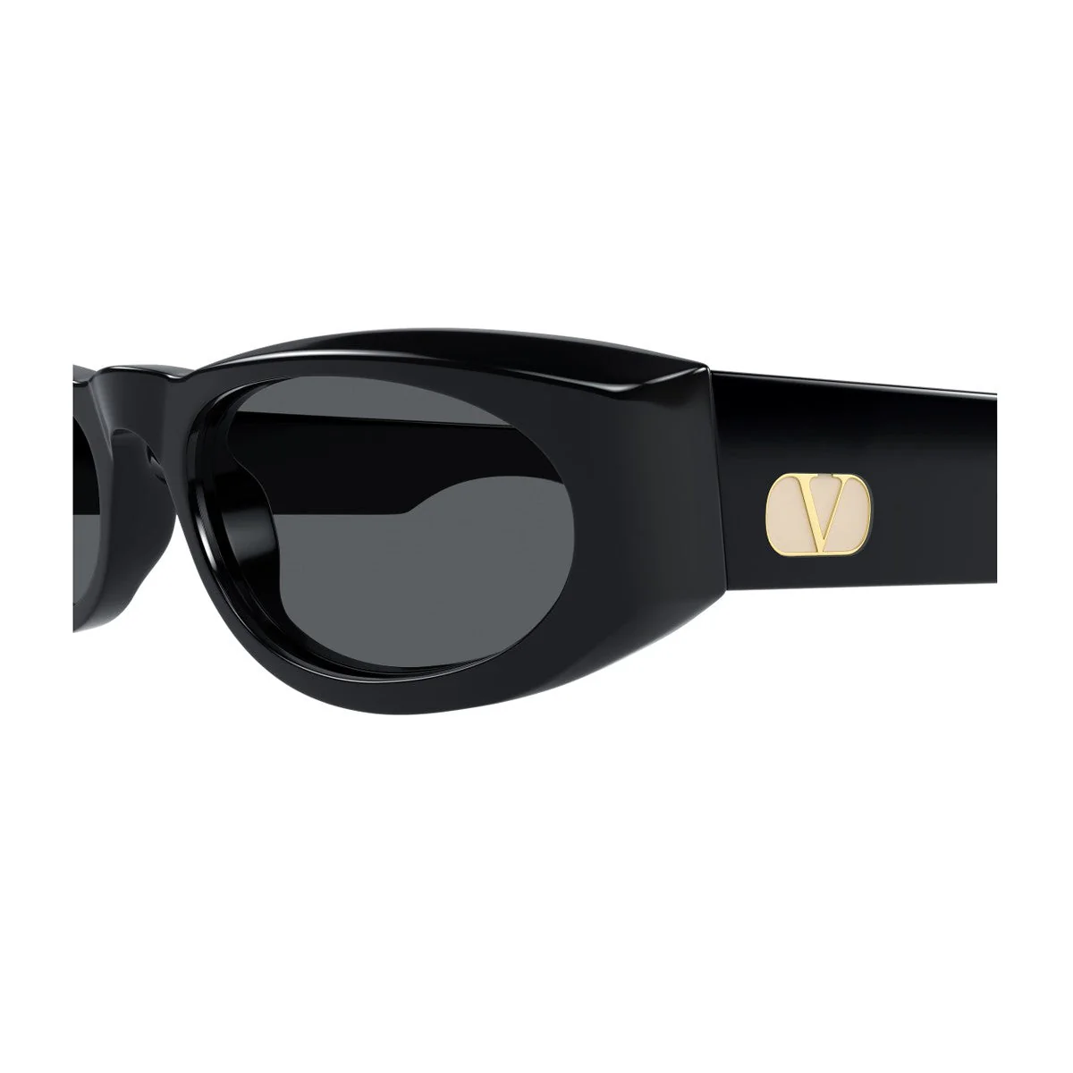 Ottica Lucciola Valentino Vg0007s Linea V Logo Black / Grey Acetato Riciclato Sunglasses