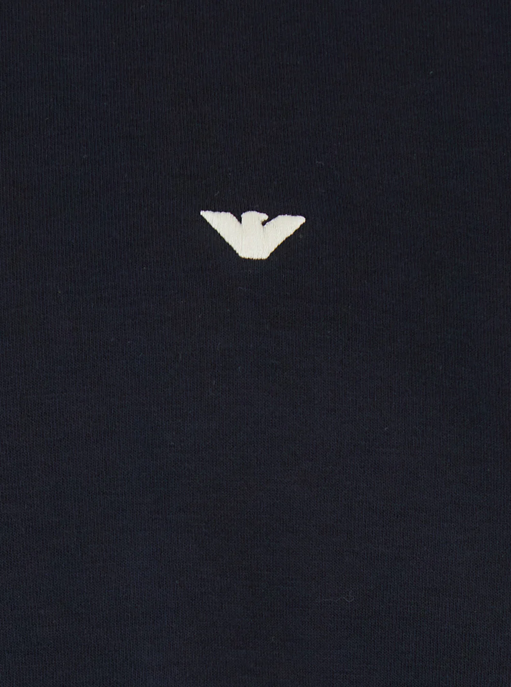 Emporio Armani Crewneck Sweatshirt with Logo Embroidery on the Front in Cotton Blend Blue Men Blu Polyester Elastane Sweatshirts
