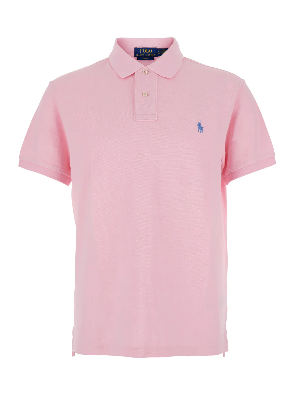 Polo Ralph Lauren Slim Fit Pink Polo Shirt With Classic Collar And Pony Embroidery On The Front Cotton For Men Tshirts