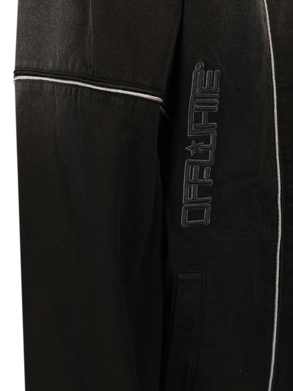Off-White OFFLINE GD GAB TRACKTOP BLACK Mens Woven Outerwear Jacket