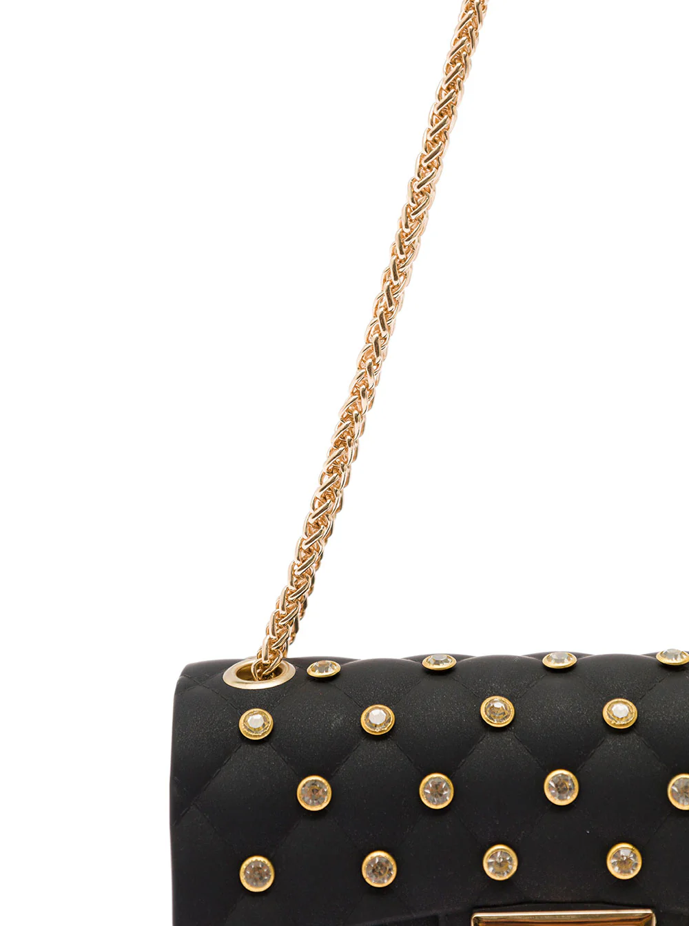 Monnalisa Kids Bags With Strass Pvc Black Applicazioni: Metallo Crossbody