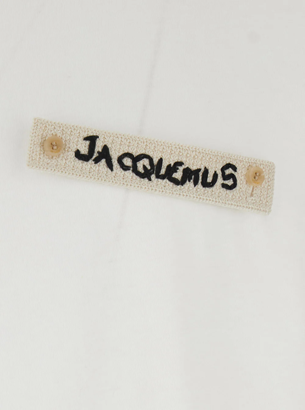 Jacquemus White T-Shirt With Minimal Details Cotton For Women Tshirts And Polo Shirts