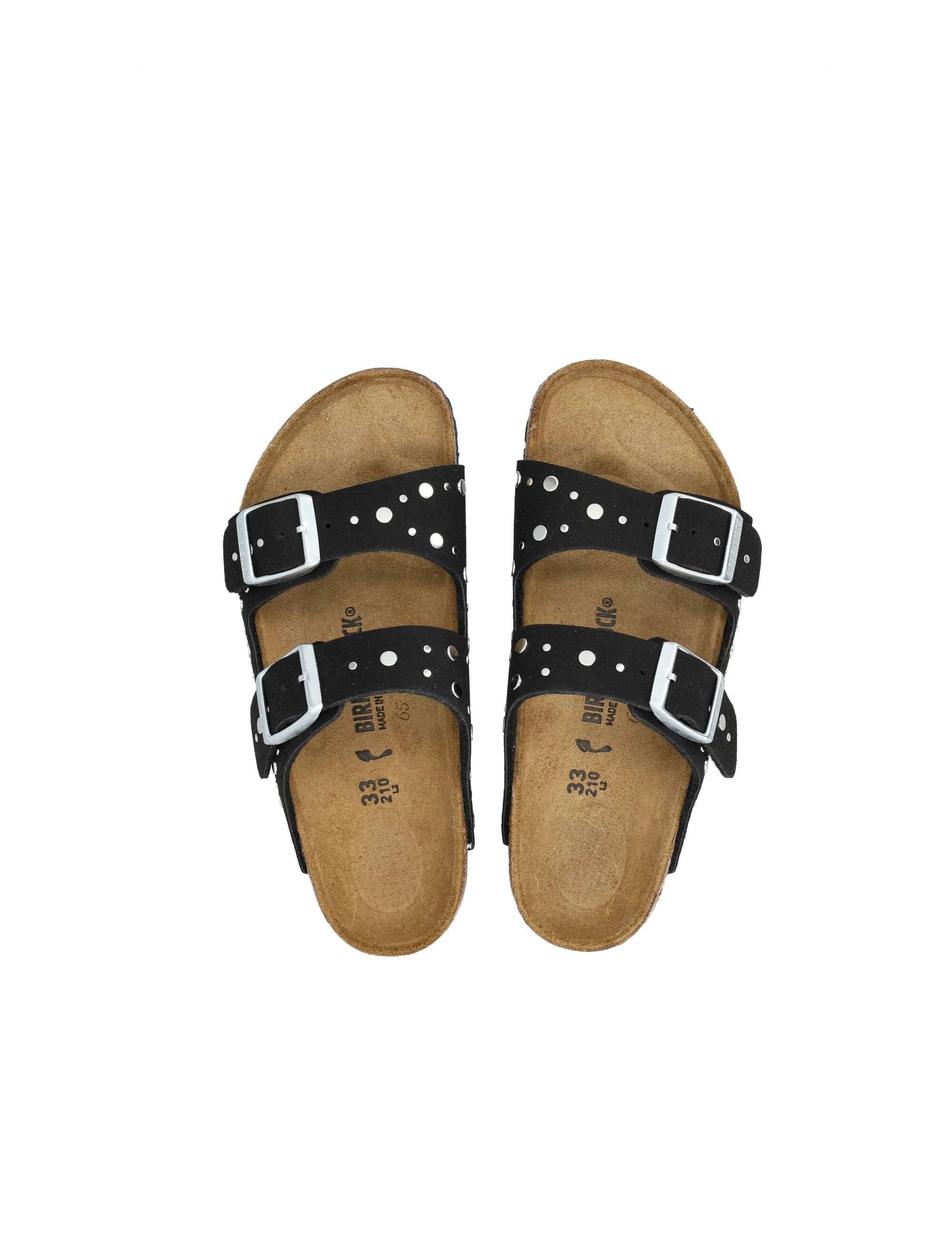 Birkenstock Arizona Rivet Girls Sandals Black Upper