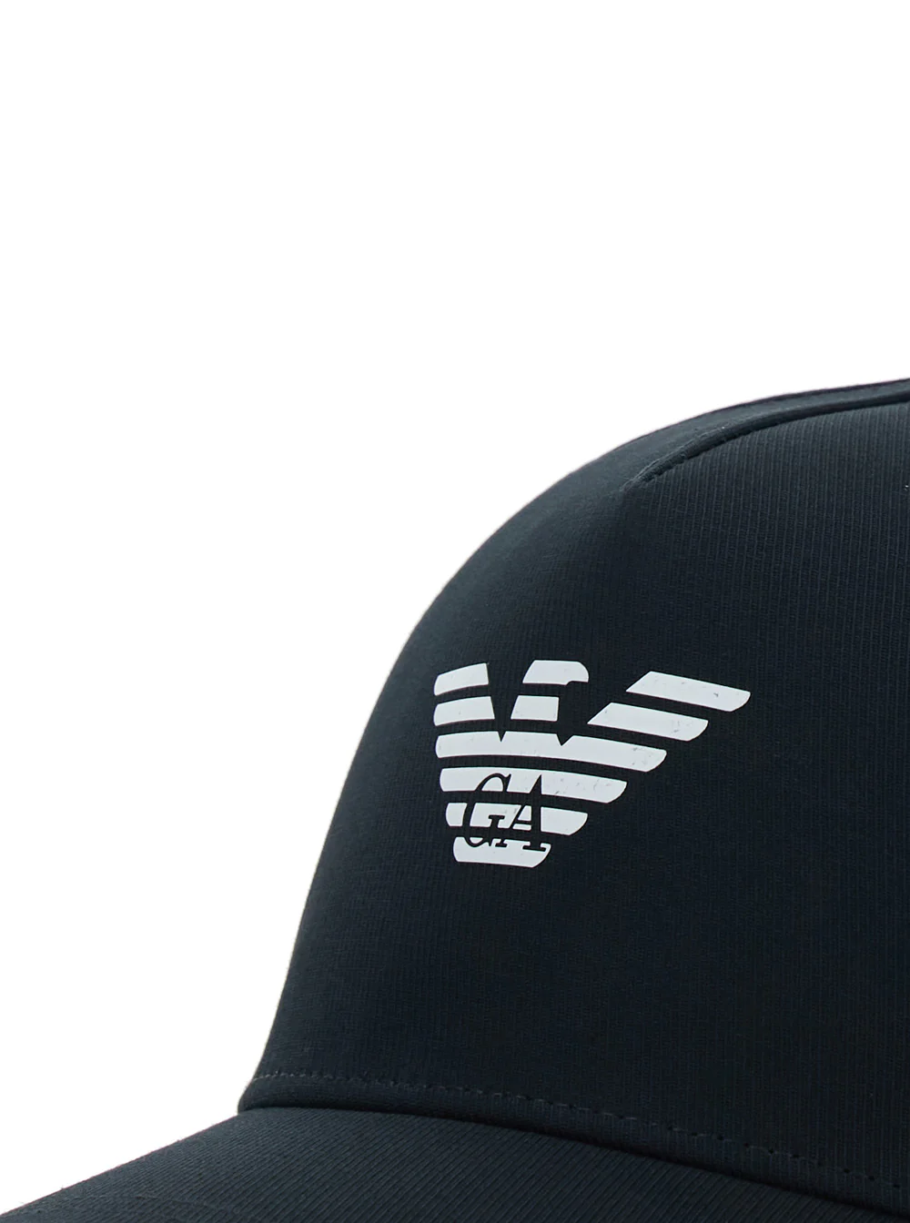 Emporio Armani Black Baseball Cap with Front Logo in Cotton for Men Hats And Gloves