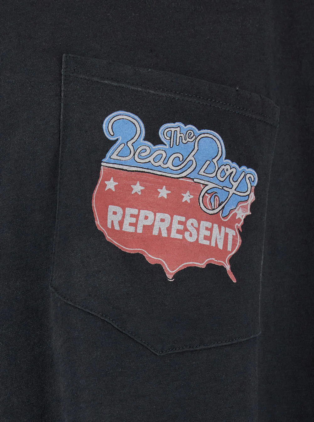 Represent T-Shirt Beach Boys Americas Band With Crew Neck And Short Sleeves Black Cotton Unisex Tshirts Polo Shirts