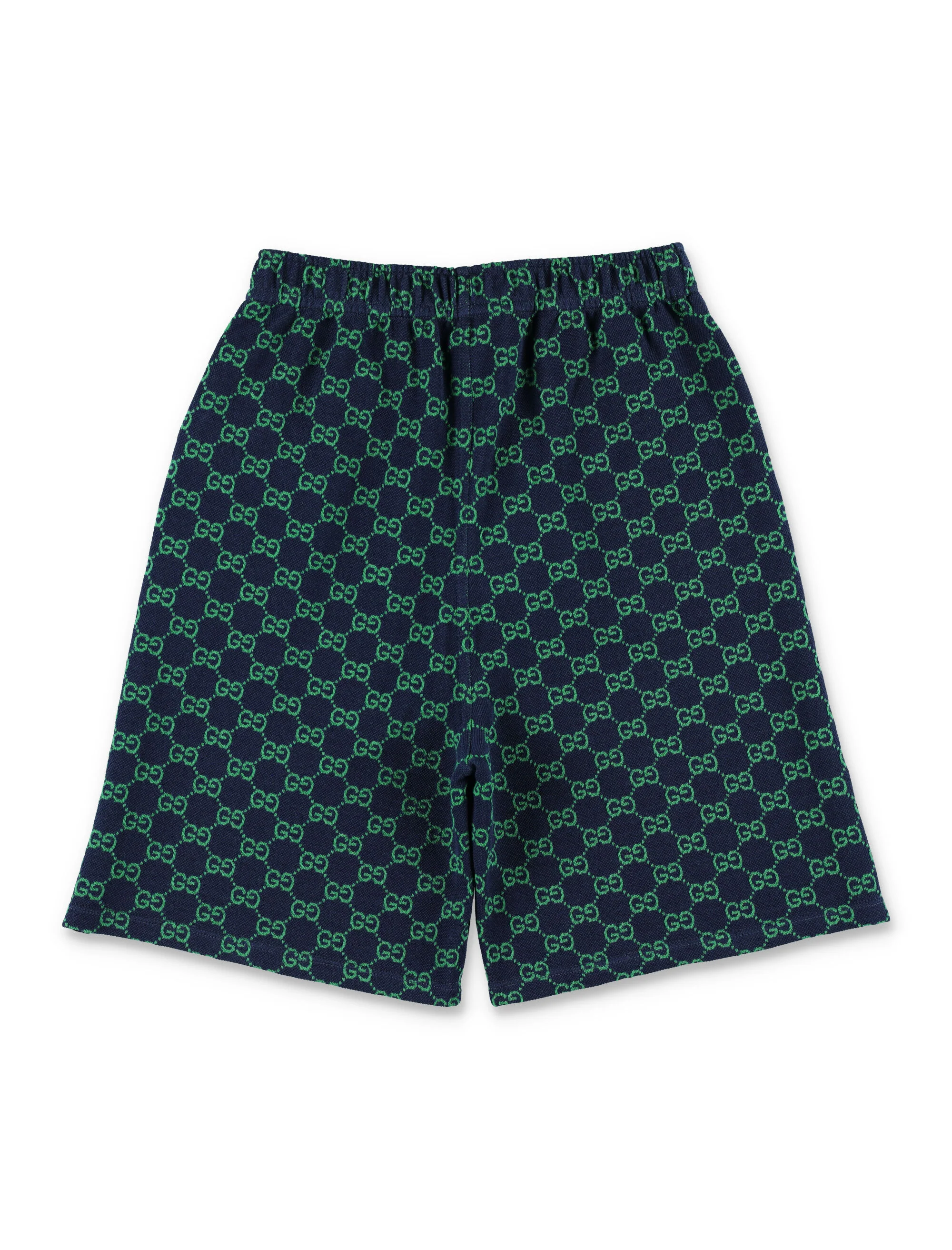 Gucci Gg Kids Shorts Navy/green Cotton