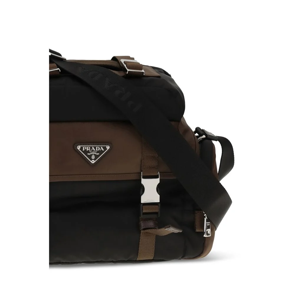 Prada Brown Recycled Polyamide Shoulder Bag