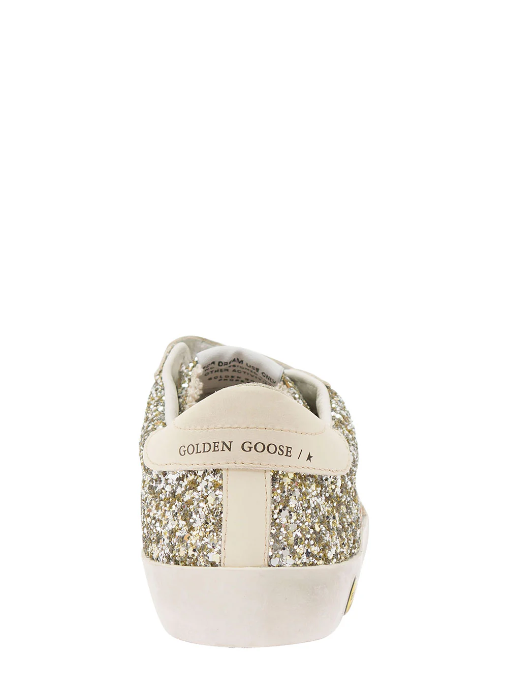 Golden Goose Kids Low Sneakers With All-Over Glitter White Tech Fabric Girl Metallic