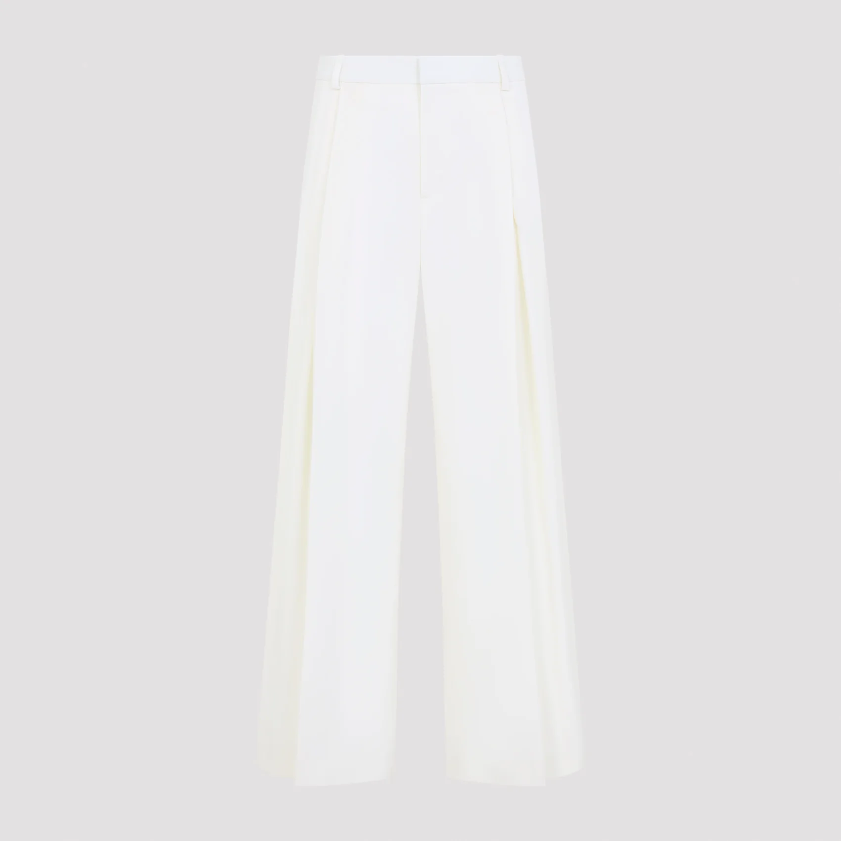 Casablanca Pleated Baggy Trousers White Wool Pant