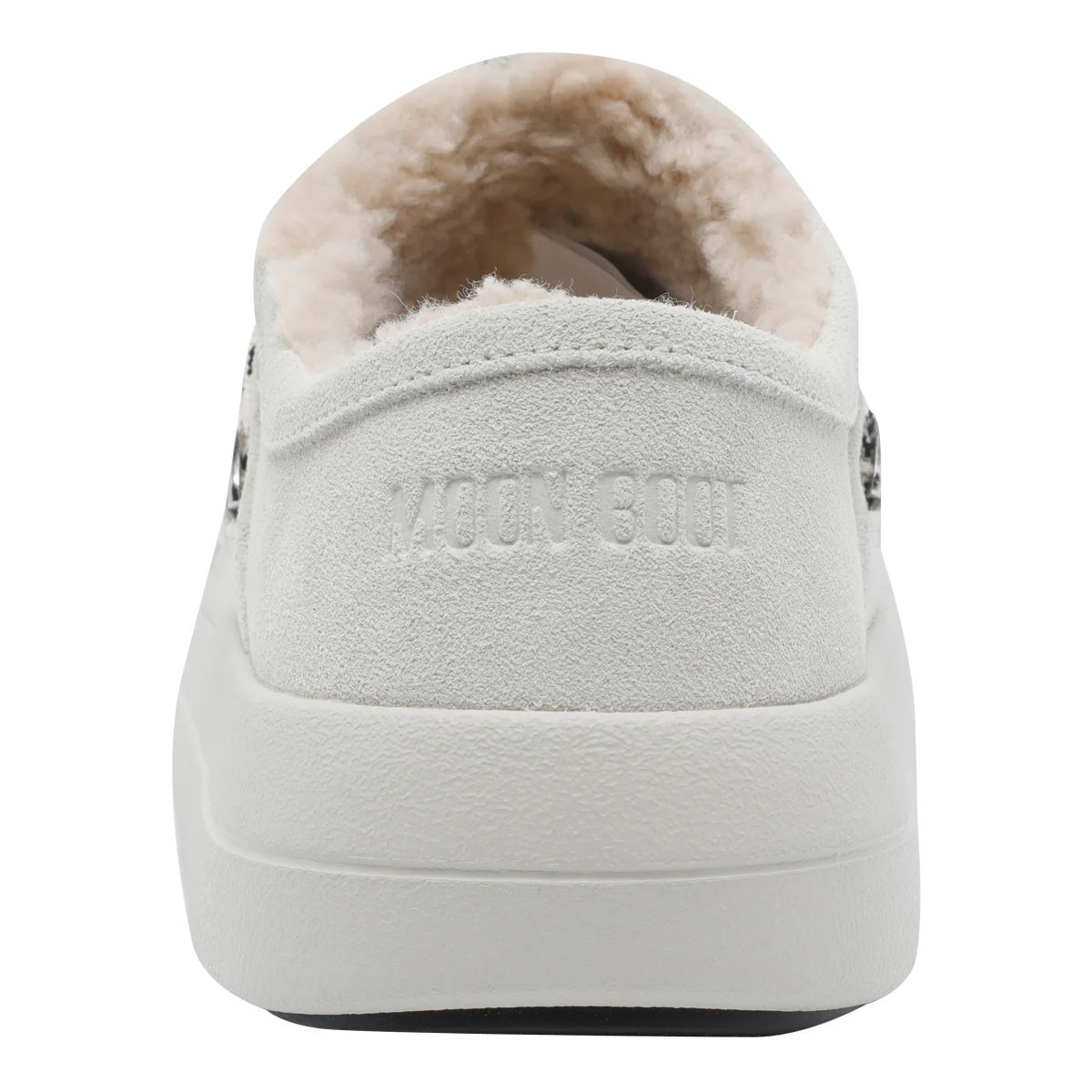 Moon Boot Sandals White Calf Leather/rubber Sole