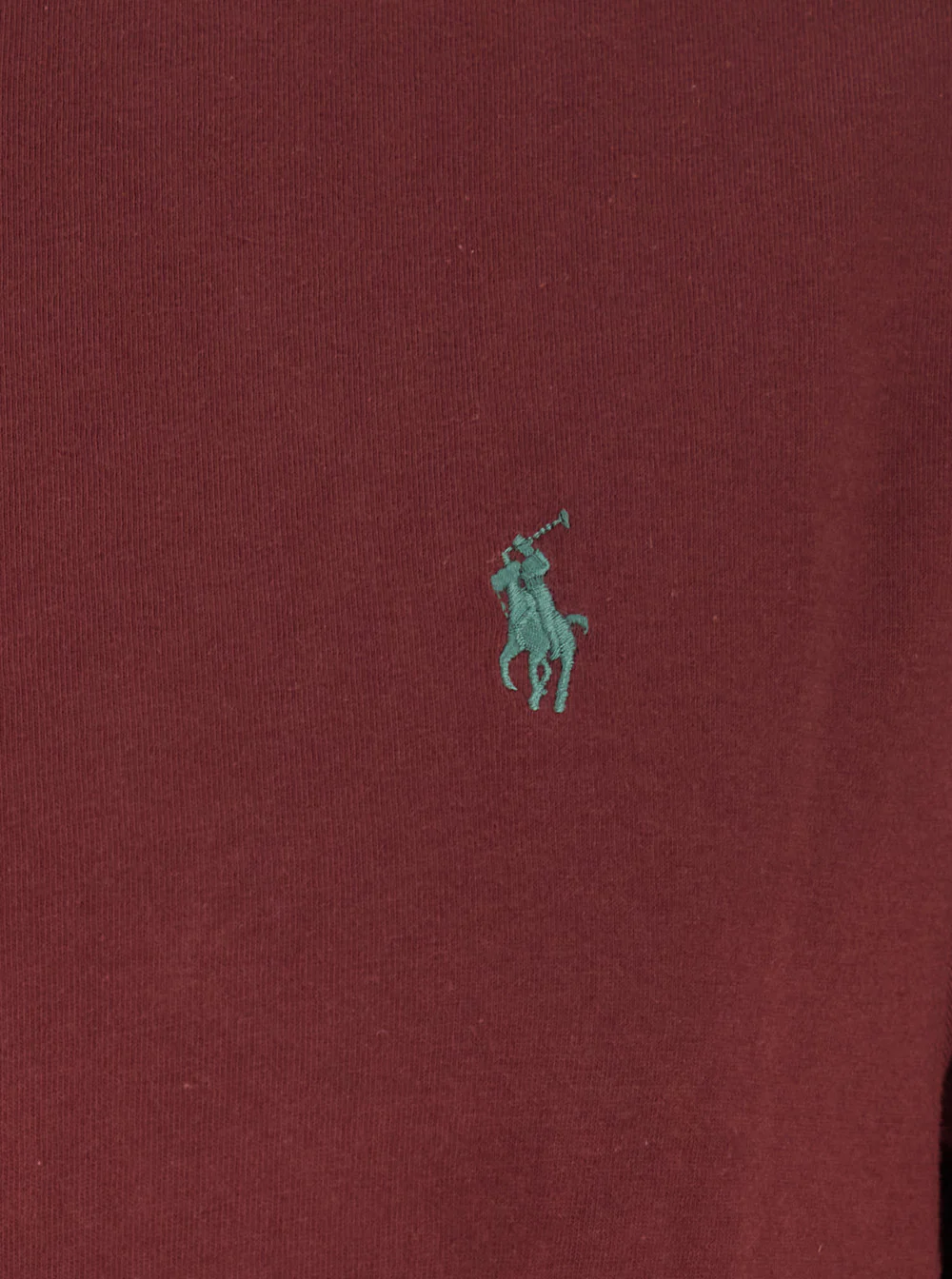 Polo Ralph Lauren Bordeaux Crewneck T-Shirt with Pony Embroidery on the Front in Cotton Man Tshirts And Polo Shirts