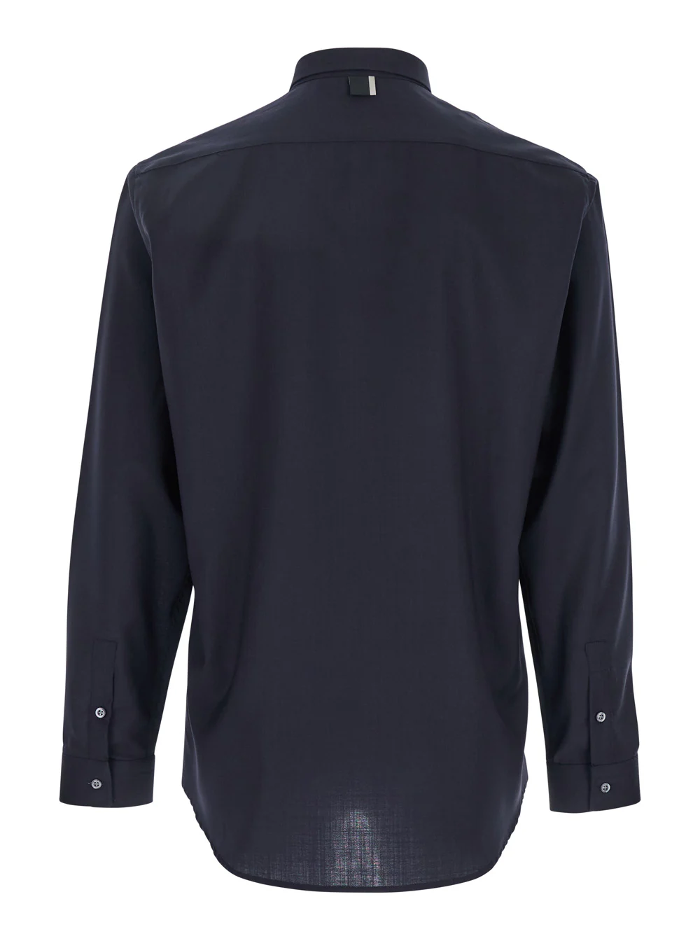 Low Brand Blue Shirt with Classic Collar and Button Closure in Fabric Man Blu Virgin Wool Blouses