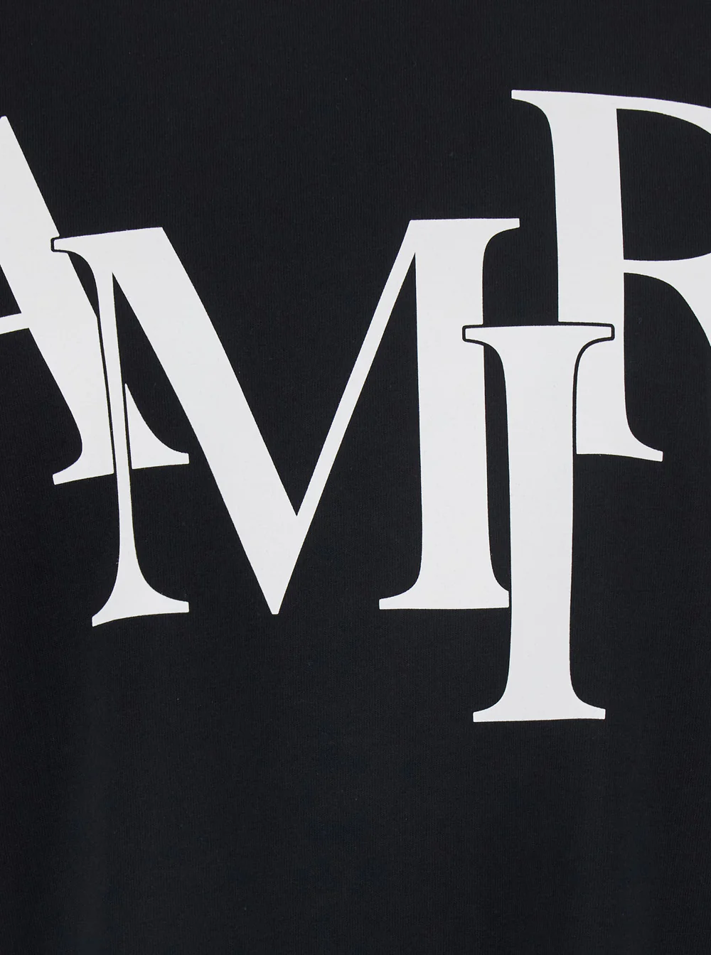 Amiri Black T-Shirt With Front Logo Print Tshirts And Polo Shirts