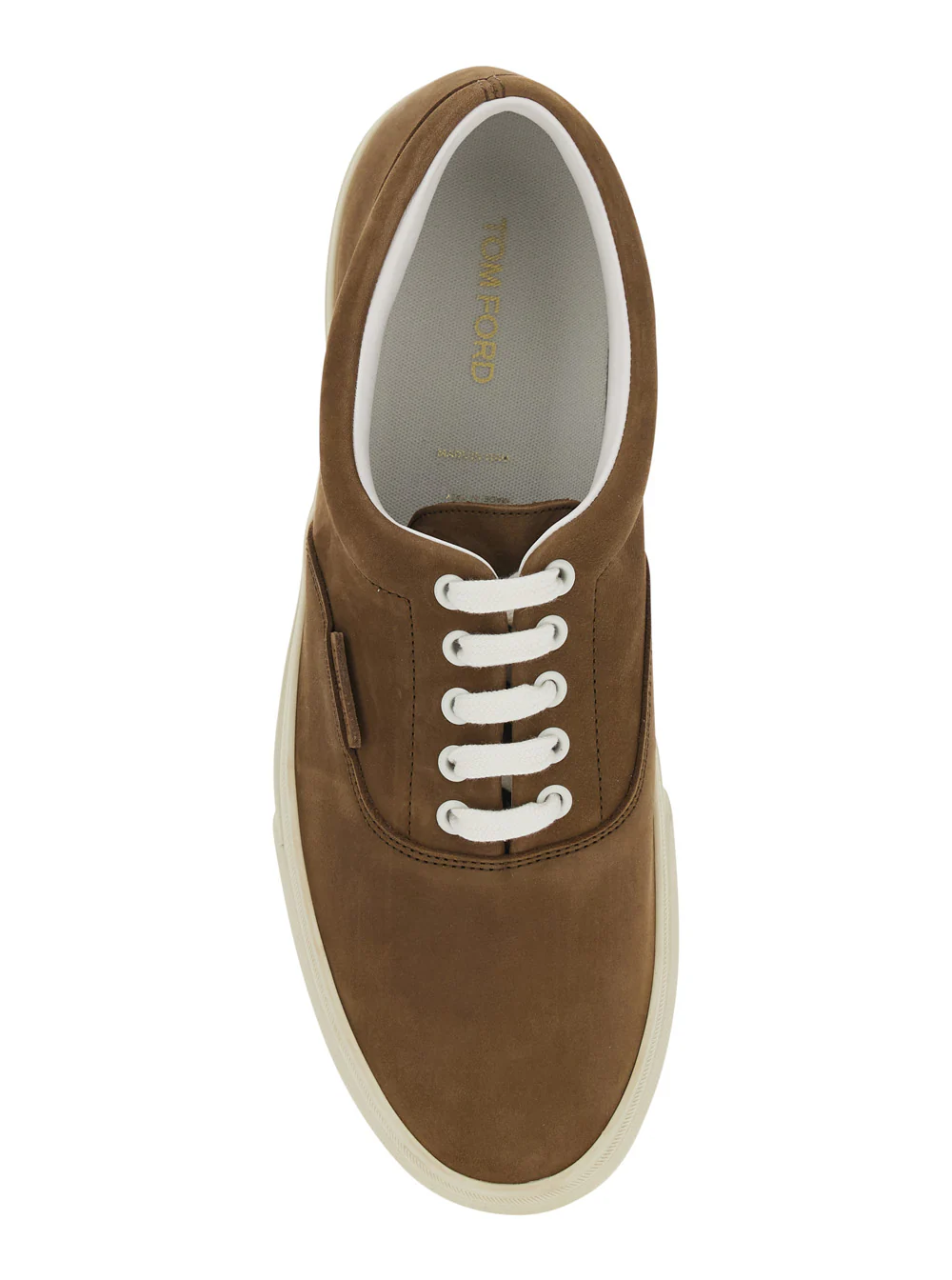 Tom Ford Brown Jude Sneakers With Nubuck For Men