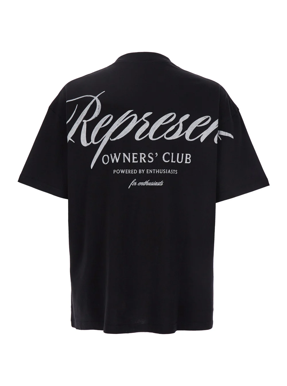 Represent T-Shirt Owners Club Black with Front and Back Print in Cotton for Men Tshirts Polo Shirts