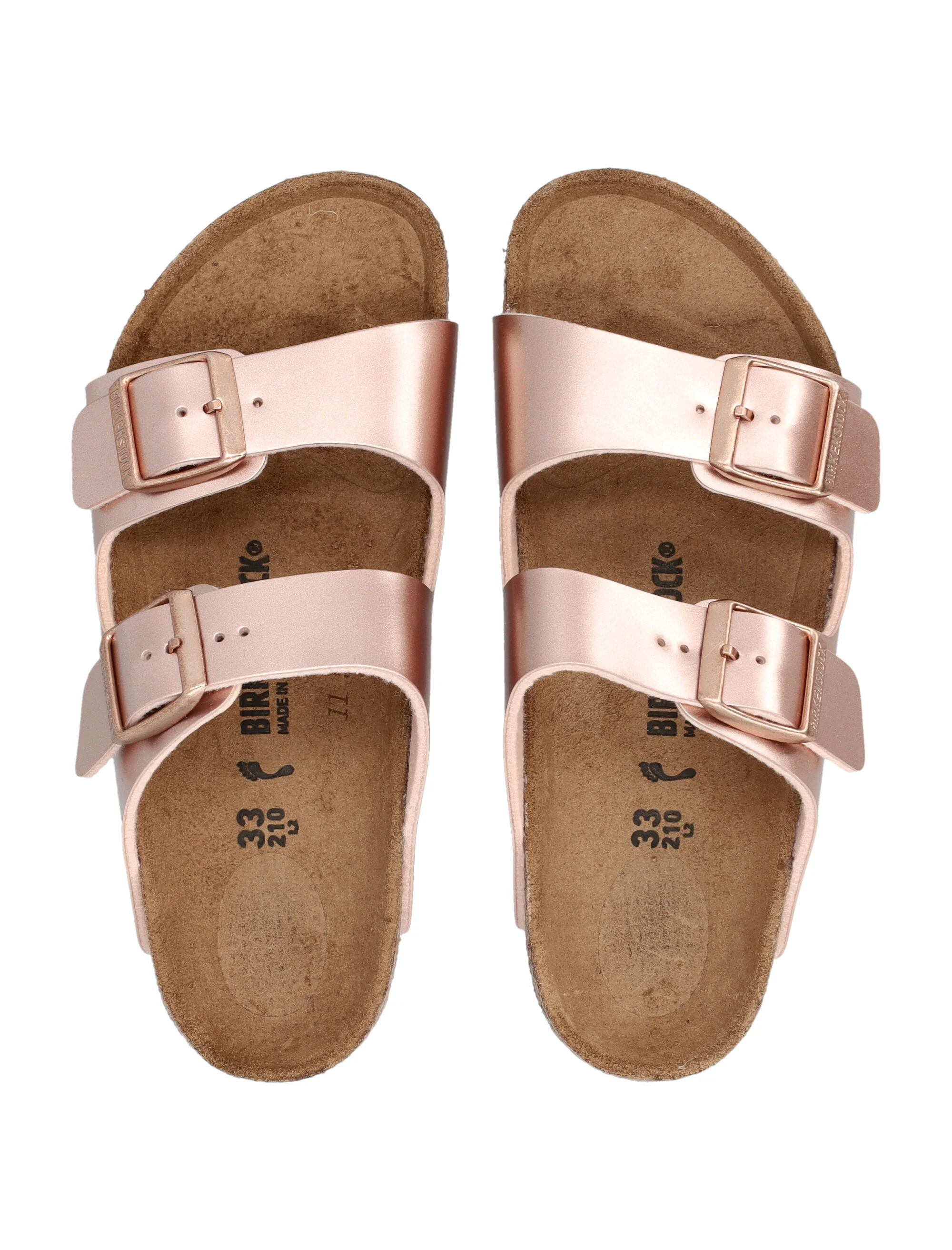 Birkenstock Arizona kids metallic sandals Copper Upper