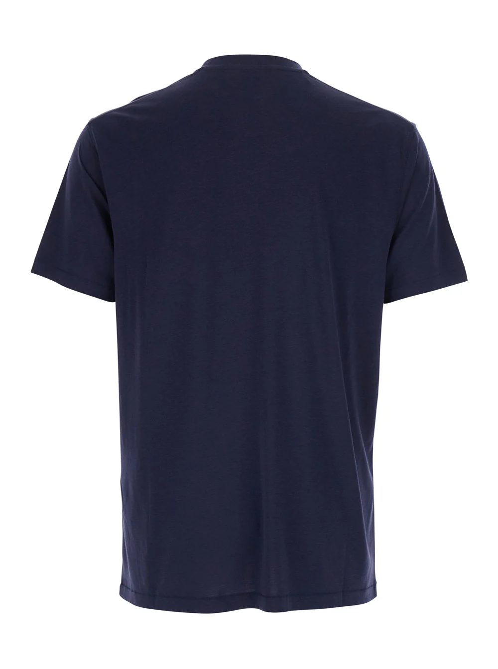 Tom Ford Blue Crew Neck T-Shirt with Logo Embroidery on the Front in Cotton Blend Man Blu Lyocell Tshirts And Polo Shirts