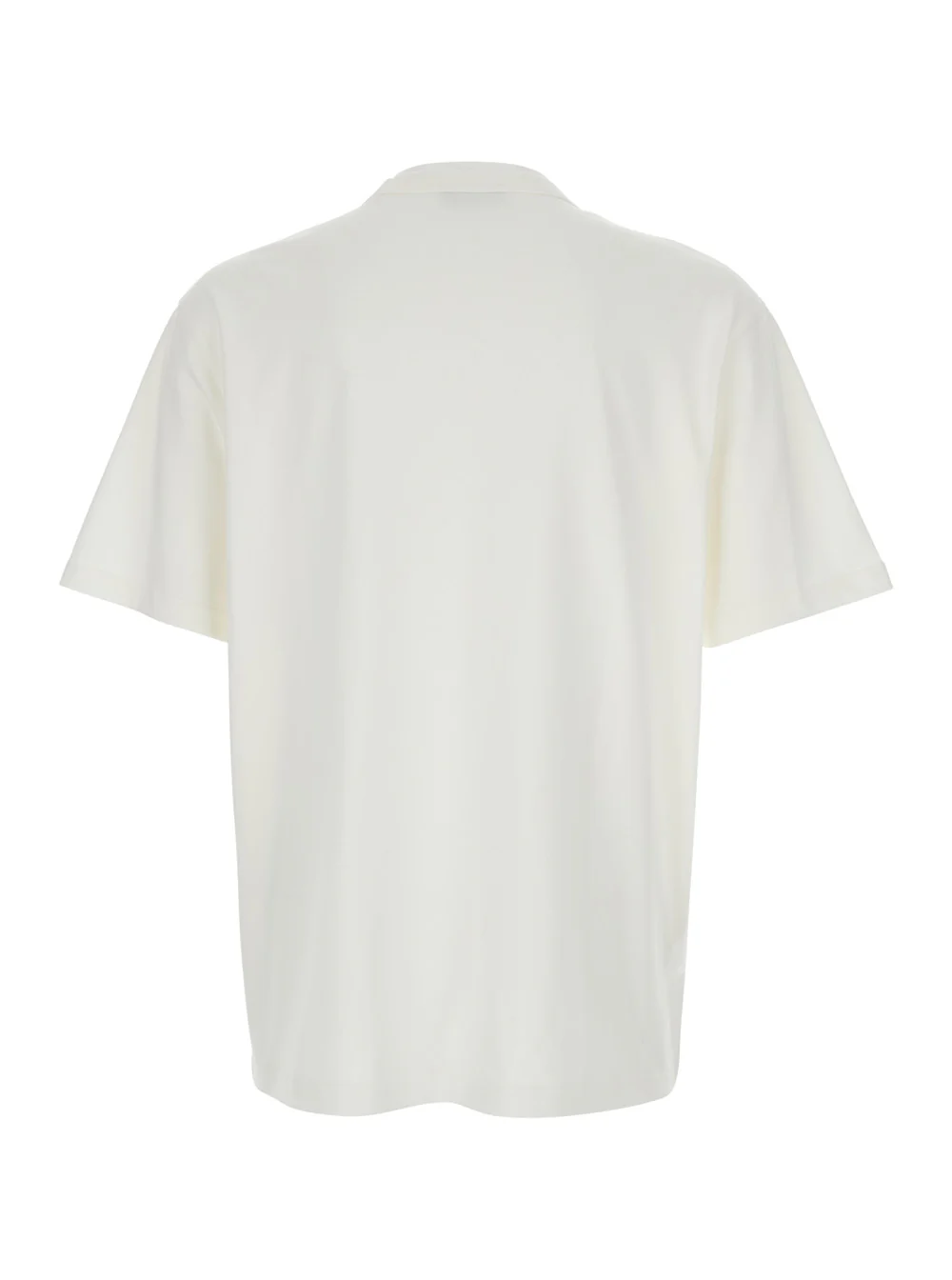 A.P.C. White Crew Neck T-Shirt with Embroidered Logo on the Front in Cotton Man Biological Tshirts And Polo Shirts
