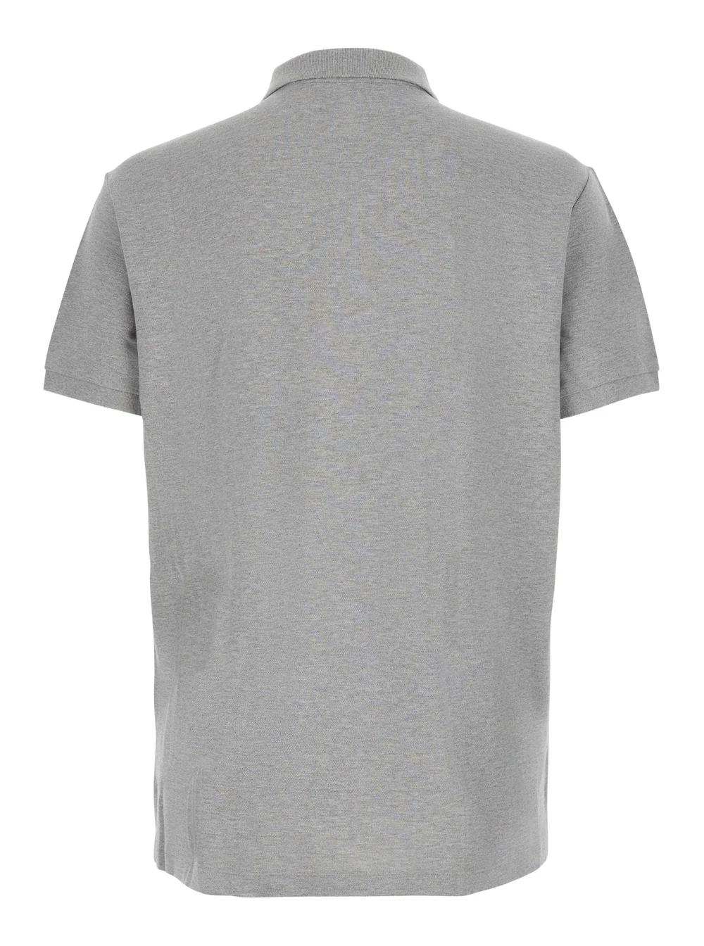Polo Ralph Lauren Custom Fit Gray Polo Shirt With Classic Collar And Pony Embroidery On The Front Cotton For Men Grey Tshirts