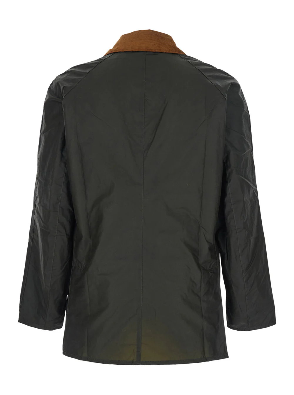 Barbour Jacket Ashby With Contrast Classic Collar Waxed Cotton Green Men