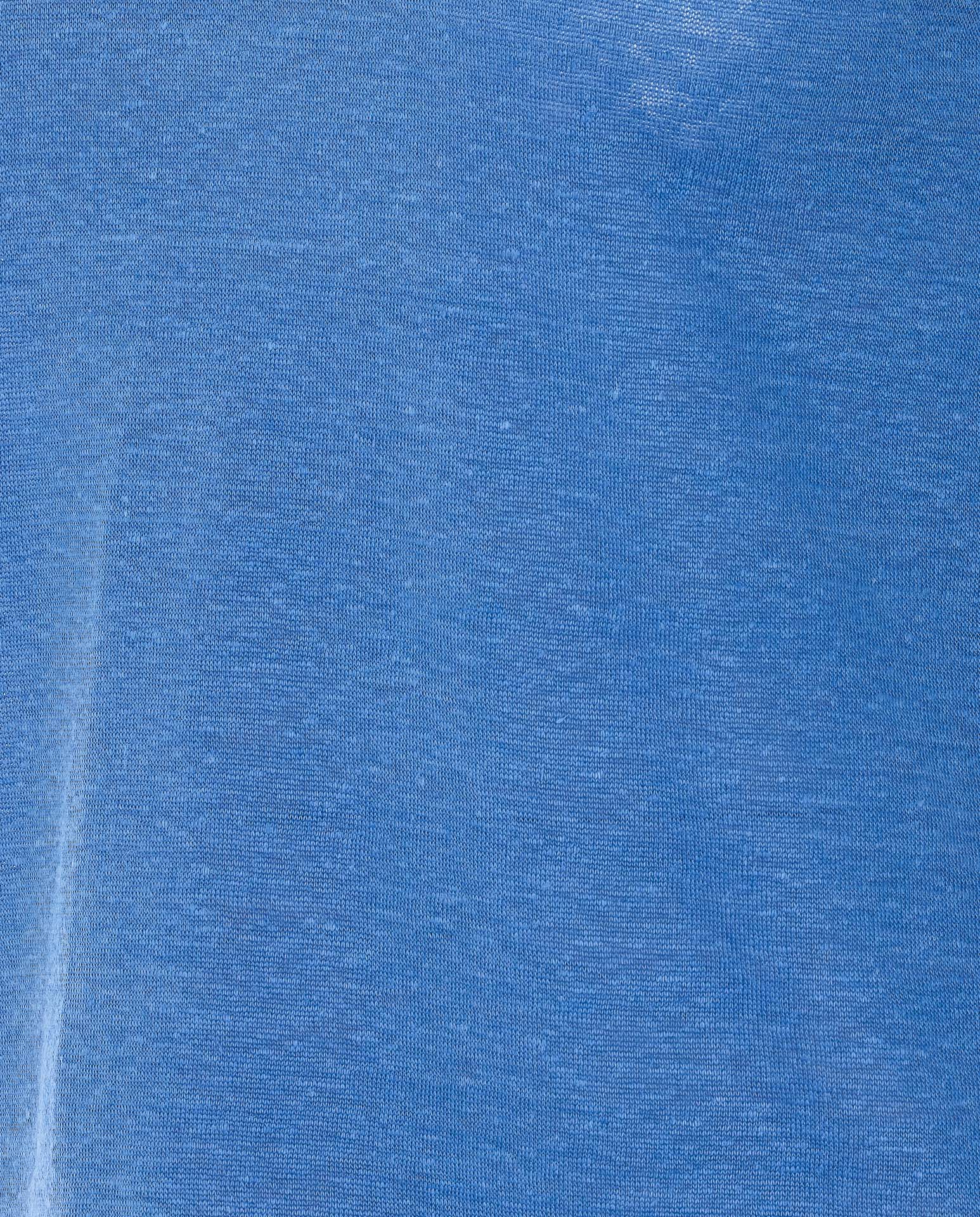 Not Shy Top Blue Linen